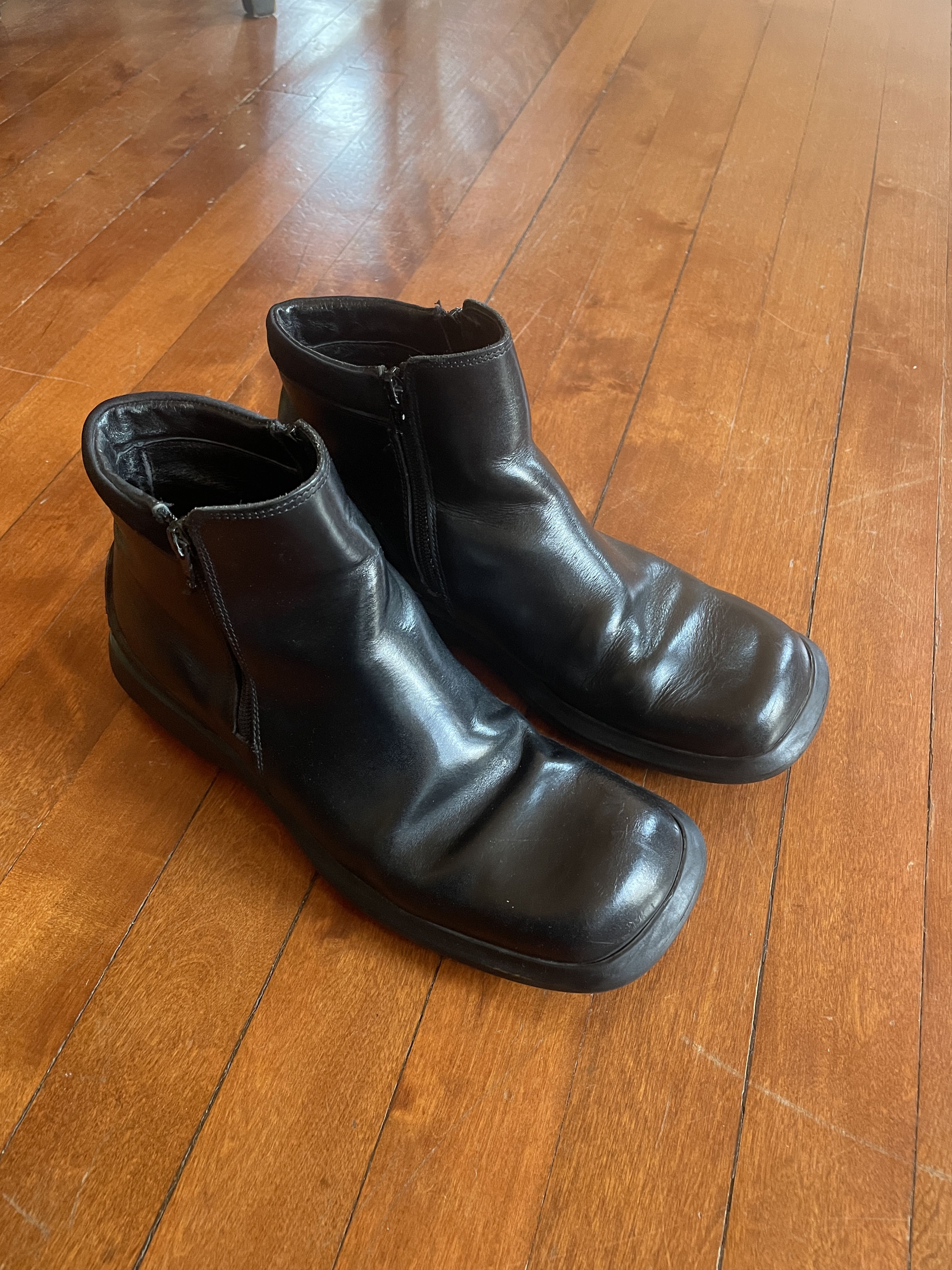 Other THE MAN Black Square Toe Leather Shoes Size US 9.5 / EU 42-43 - 3 Thumbnail