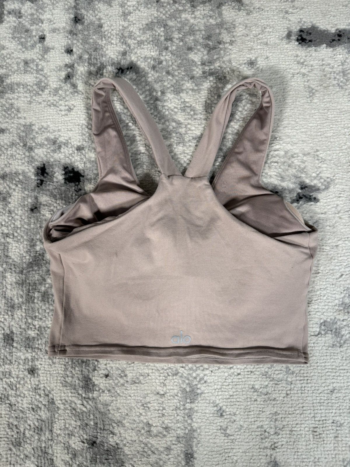 Alo Alo Airbrush Beige Pink Bra Tank Sports Bra Size XS / US 0-2 / IT 36-38 - 4 Thumbnail