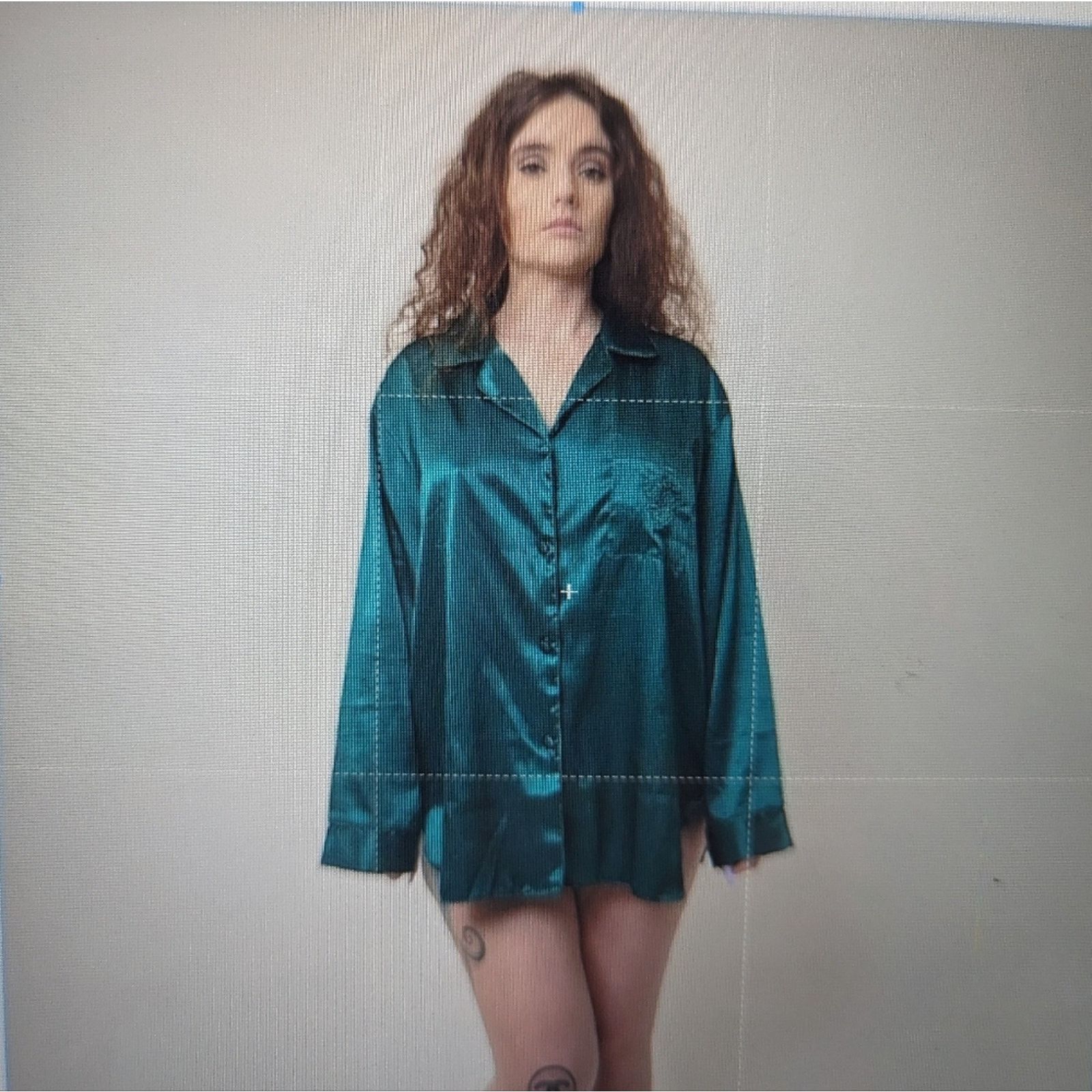 Victoria's Secret Vintage Victoria's Secret Silky Hunter Green Sleep Shirt Size ONE SIZE - 3 Thumbnail