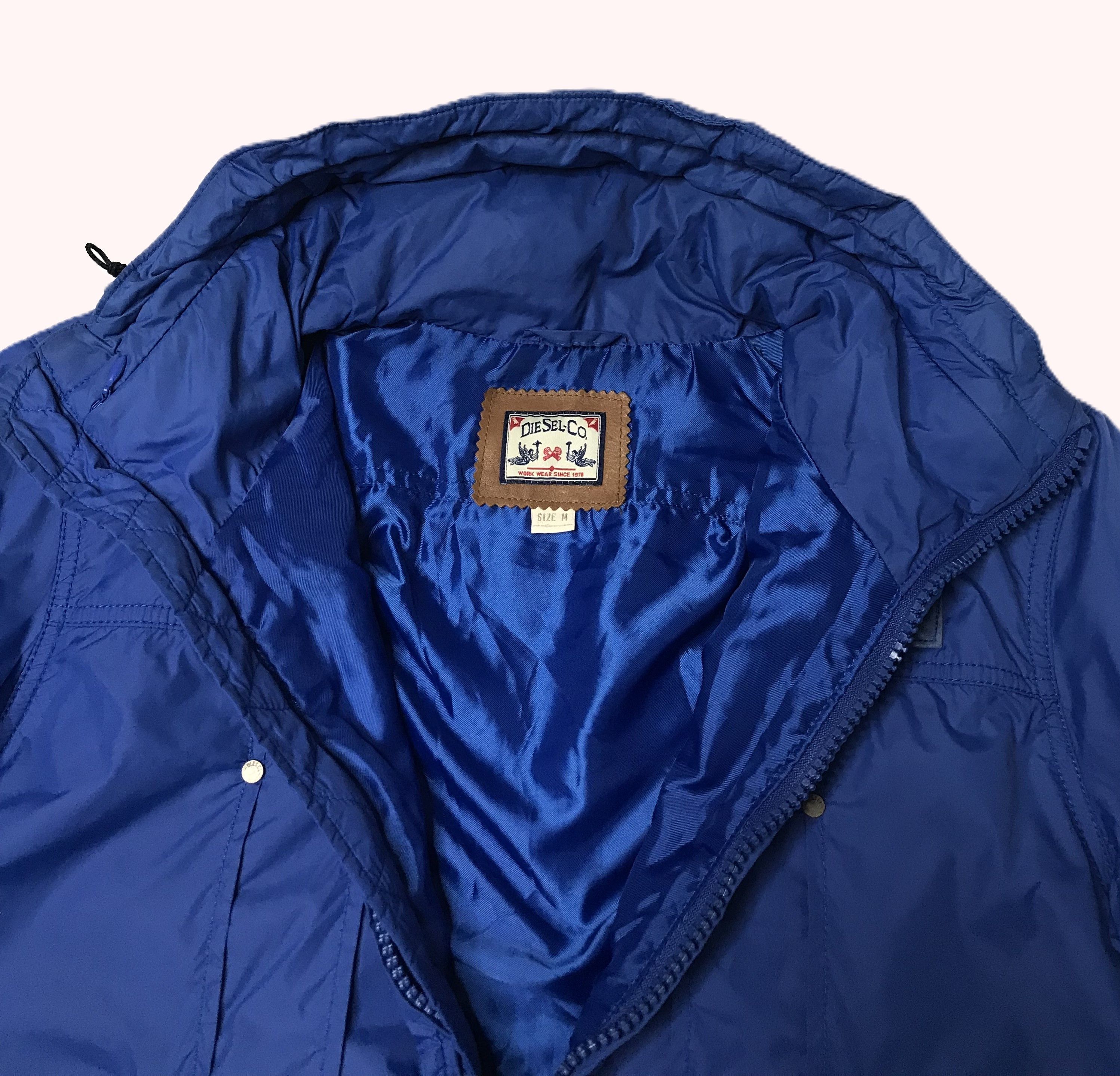 Diesel Diesel Mens Hooded Jacket Blue Teflon Coated Nylon Size US M / EU 48-50 / 2 - 8 Thumbnail