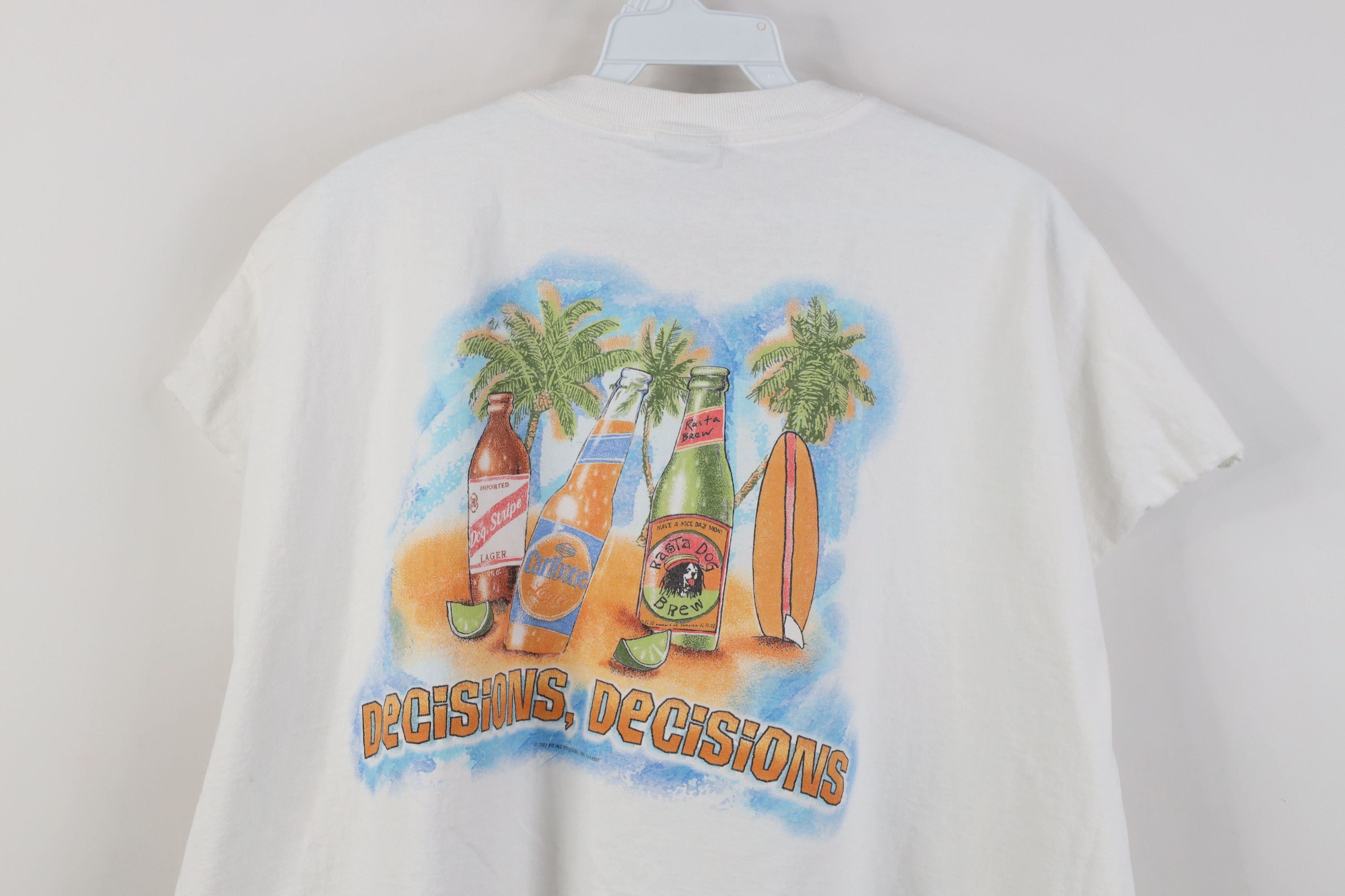 Big Dogs Vintage Y2K 2002 Big Dogs Off Decisions Beer Beach T-Shirt Size US XXL / EU 58 / 5 - 12 Thumbnail