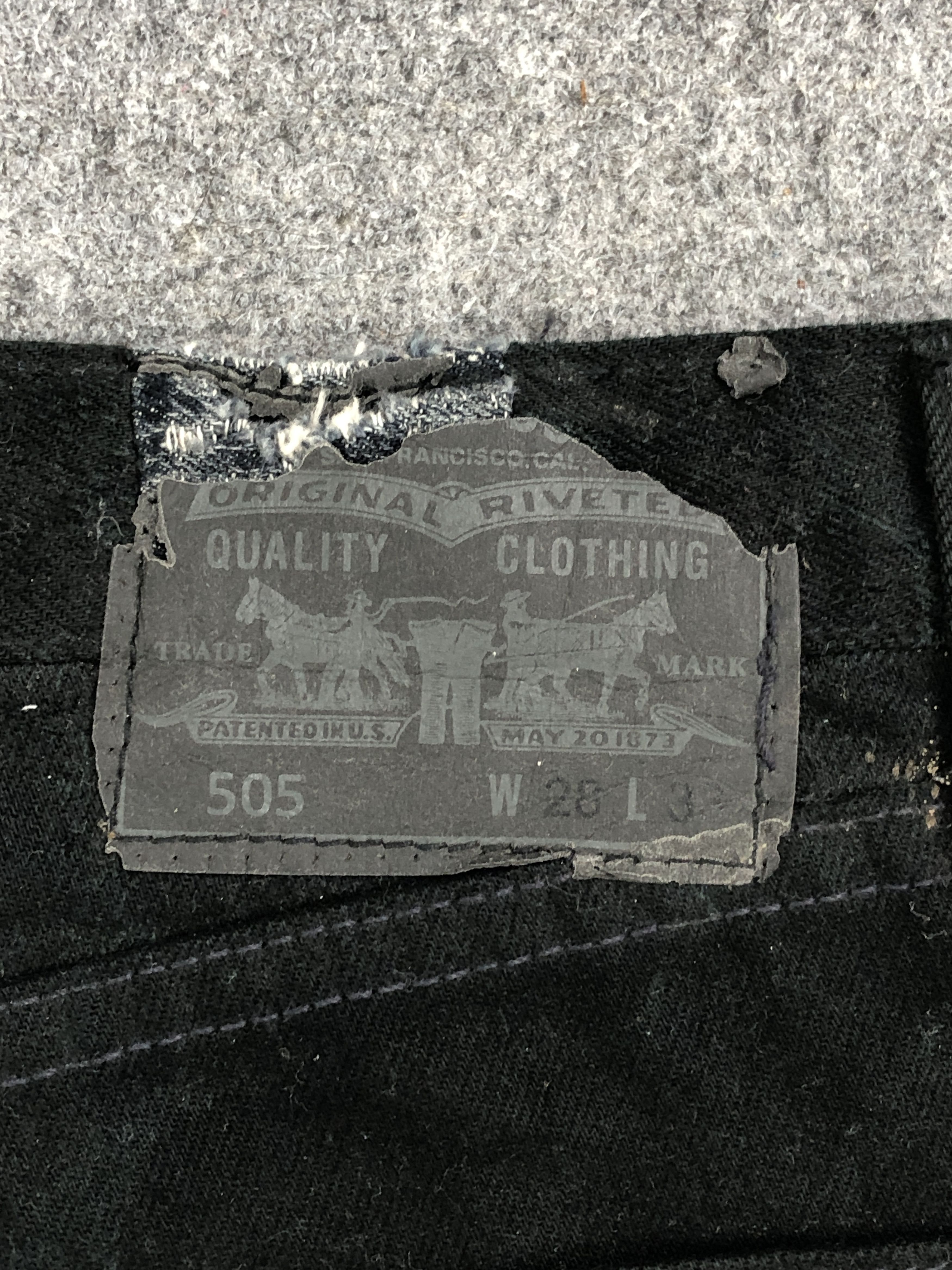 Levi's Vintage Levis 505 Full Black Jeans 28x29.5 S0018 Size US 28 / EU 44 - 5 Thumbnail