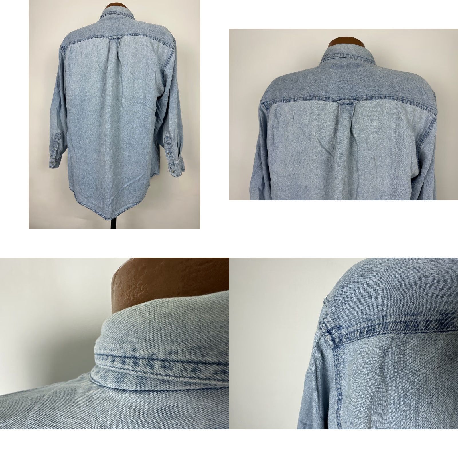 Vintage VINTAGE 90s Cactus Denim Shirt Men Medium Long Sleeve Blue Button-Up Grunge Hipster Size US M / EU 48-50 / 2 - 8 Thumbnail