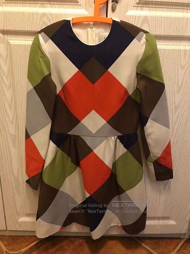 Valentino Valentino Color-blocked diamond dress Size M / US 6-8 / IT 42-44 - 1 Thumbnail