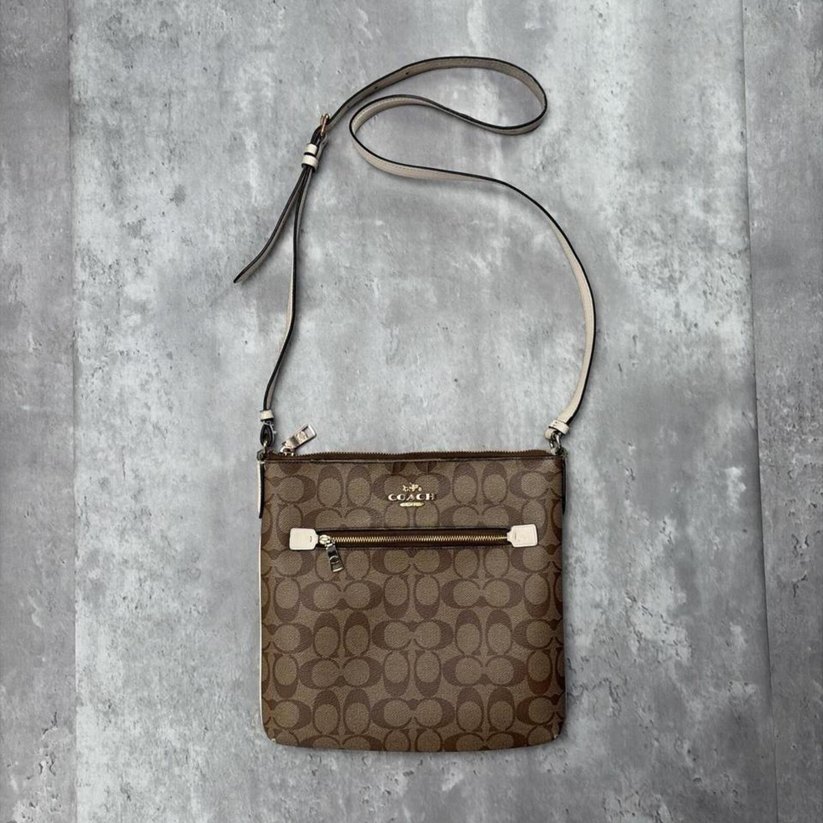 Coach Y2K Brown Coach Signature C Distressed Grunge Crossbody Bag Size ONE SIZE - 1 Thumbnail
