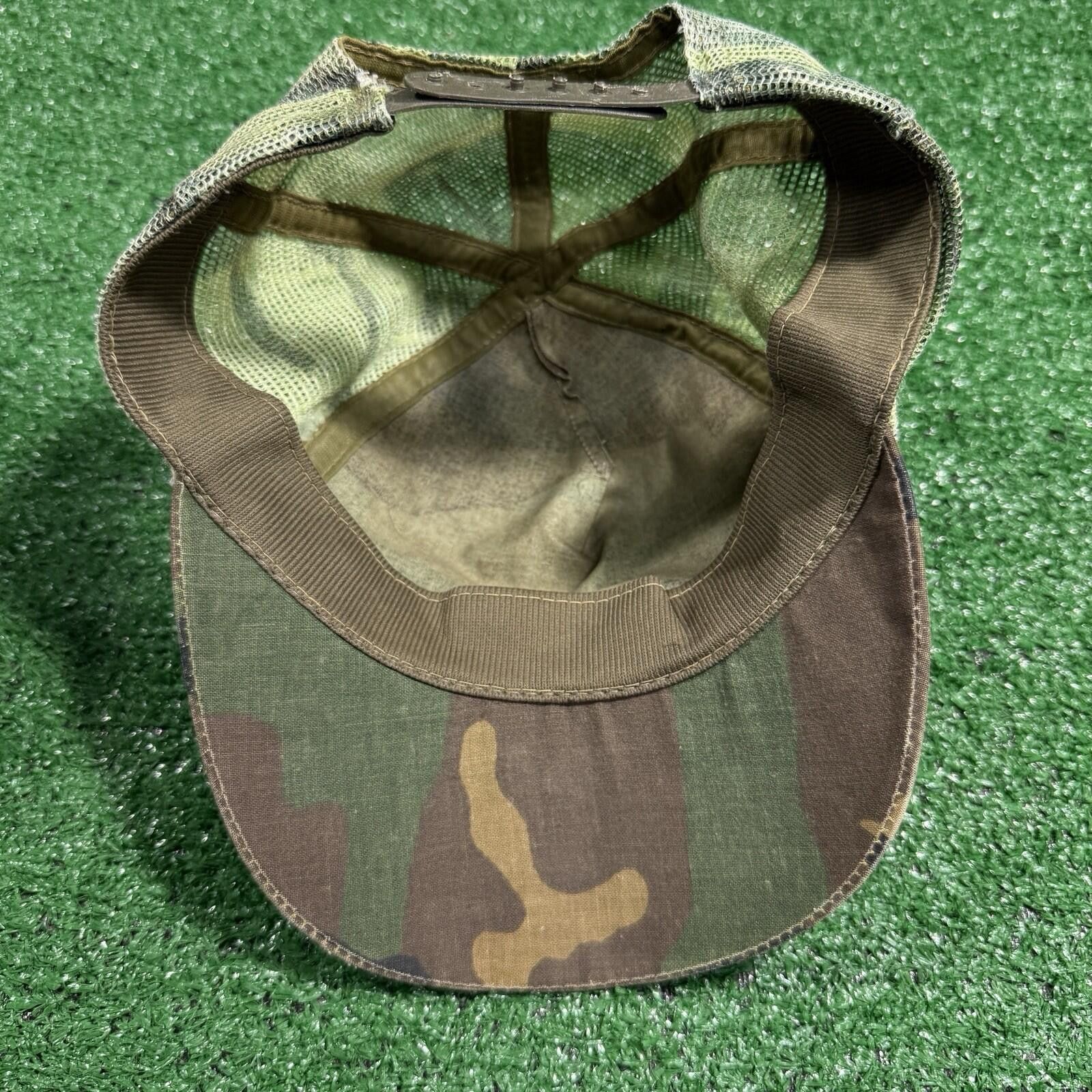 Other Vintage Camo Trucker Hat Mesh Snapback Cap USA Woodland Camo Size ONE SIZE - 6 Thumbnail