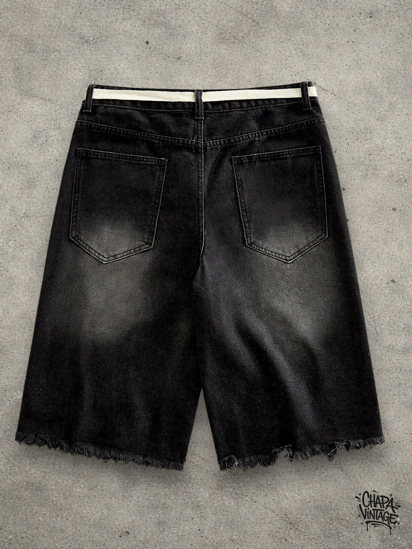 Vintage Distressed dark gray shorts Size US 32 / EU 48 - 2 Thumbnail