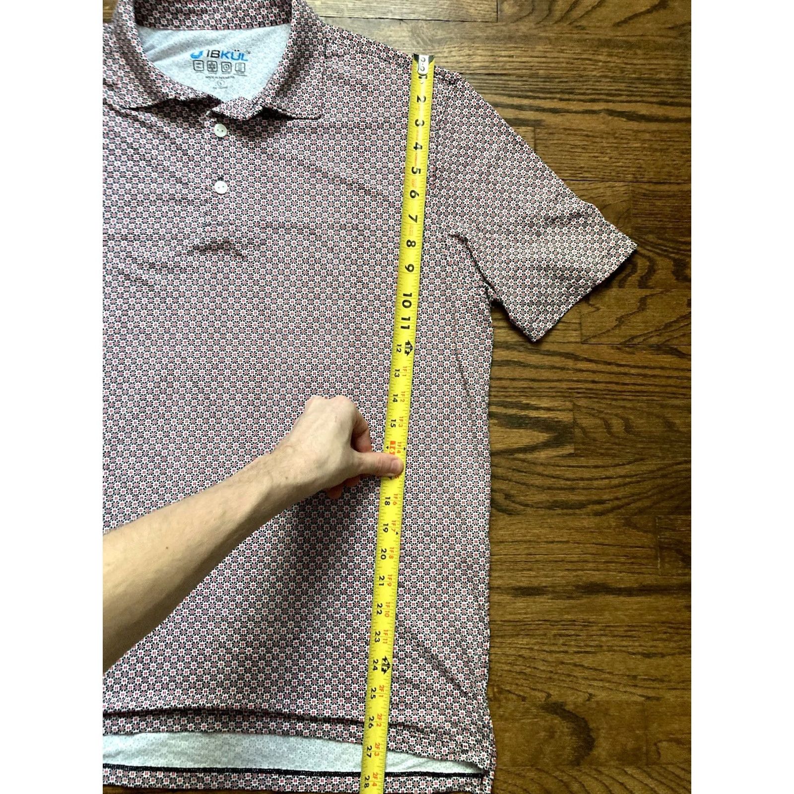 Vintage IBKUL Polo Shirt Mens Large Red Golf UPF 50 Stretch Moisture Wicking Short Sleeve Camouflage Pattern Size US L / EU 52-54 / 3 - 6 Thumbnail