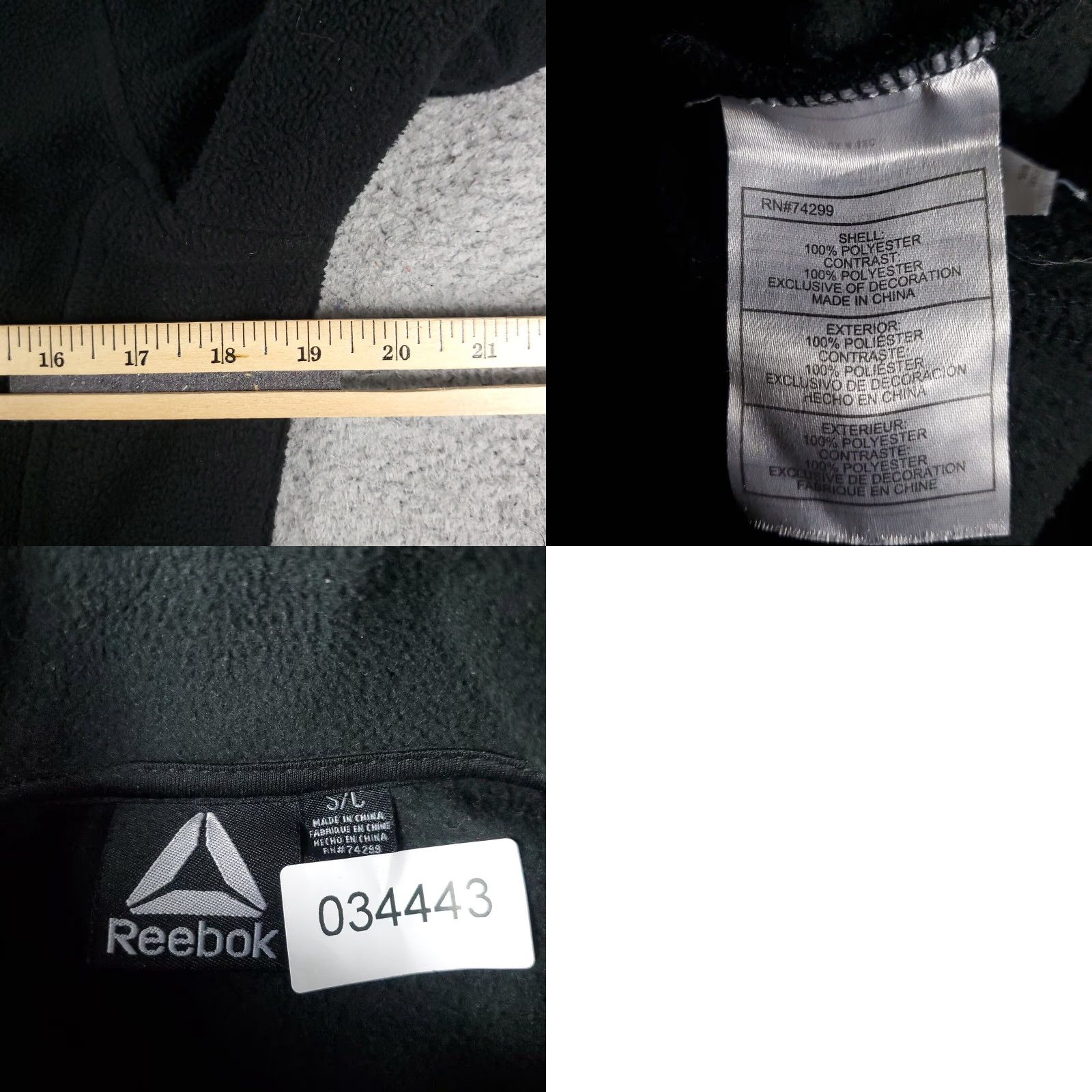 Reebok Reebok Jacket Womens Small Black Fleece Full Zip Regular Fit Sportswear Size S / US 4 / IT 40 - 8 Thumbnail