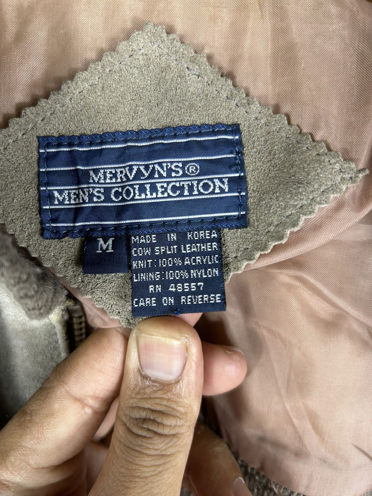 Japanese Brand ⚡️Vintage Mervyn’s Zipper Knit Sleeve Suede Leather Jacket Size US M / EU 48-50 / 2 - 10 Thumbnail