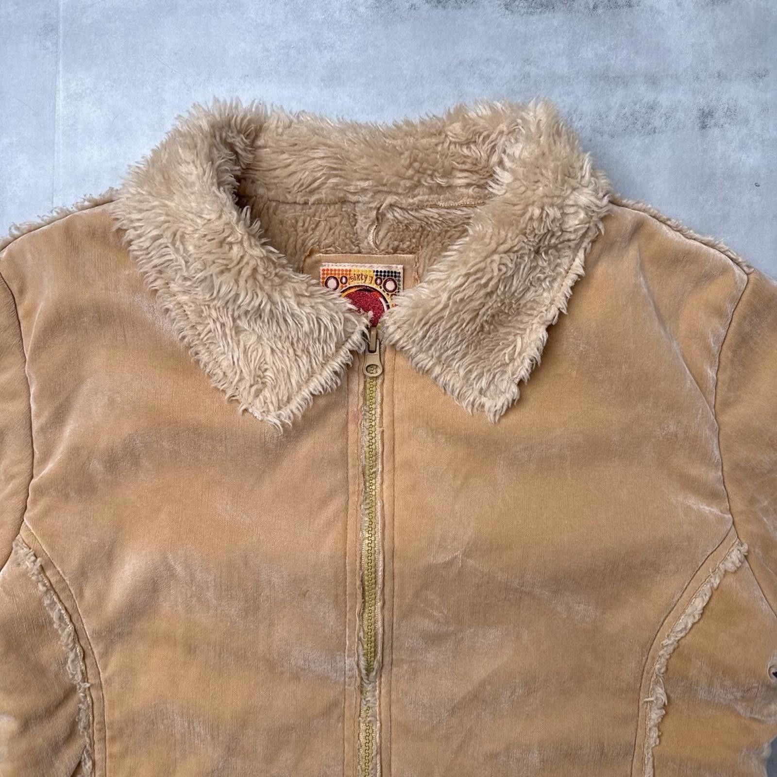 Other Y2K Beige Sixty 7 Faux Suede Outer Jacket Size M / US 6-8 / IT 42-44 - 3 Thumbnail