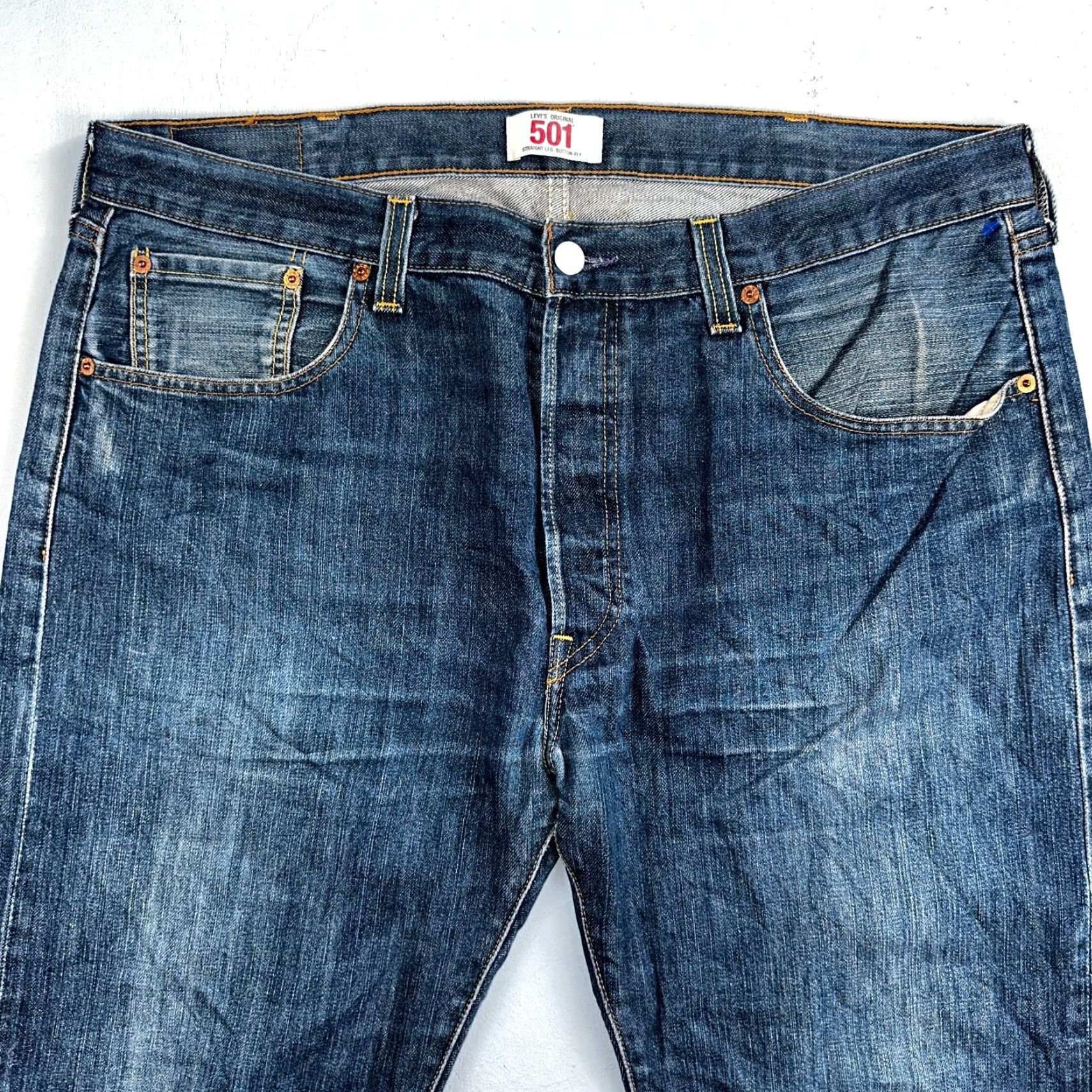 Levi's VINTAGE Levis 501 Jeans 38x34 38x33 Act Blue Med Wash Y2K XX Straight Leg Size US 38 / EU 54 - 2 Thumbnail