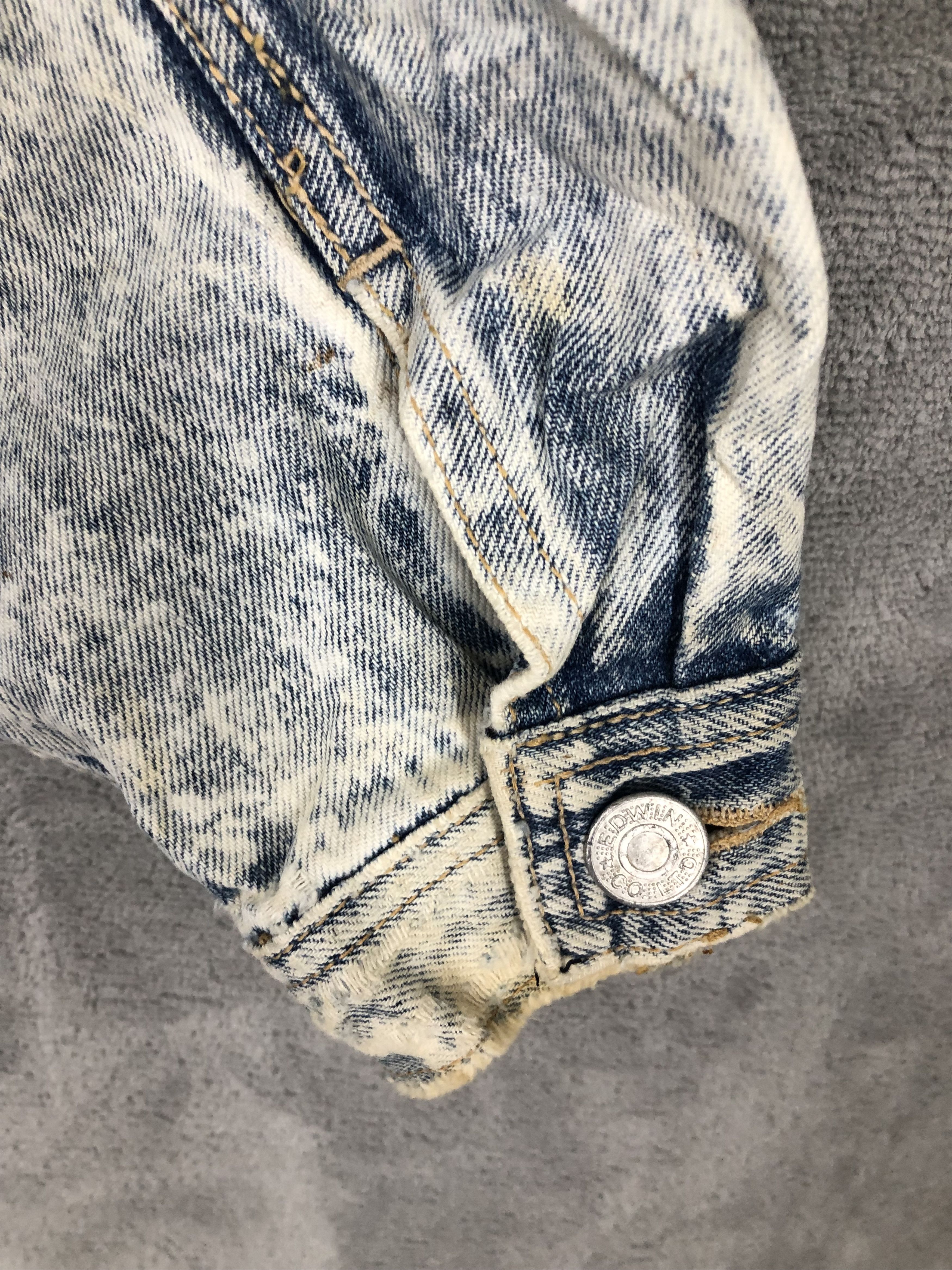 Edwin × Japanese Brand × Vintage Vintage Edwin Acid wash Denim Jacket Size US L / EU 52-54 / 3 - 5 Thumbnail
