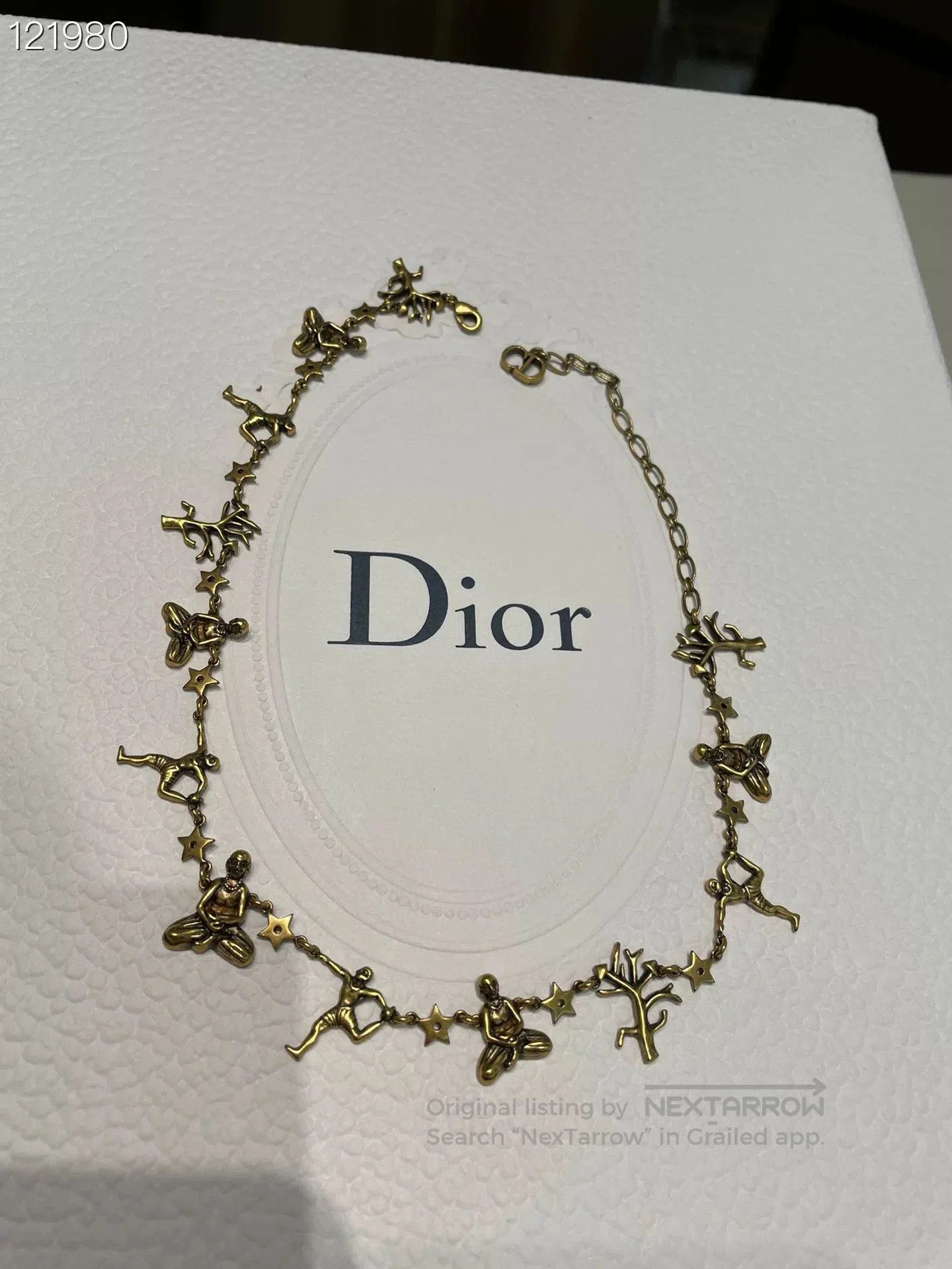Dior DIOR Vintage Brass Choker Necklace. Size ONE SIZE - 2 Thumbnail