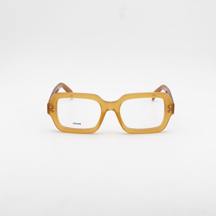 Celine Celine CL50147I 045 Eyeglasses Shiny Brown 51mm Square Frame Size ONE SIZE - 2 Thumbnail