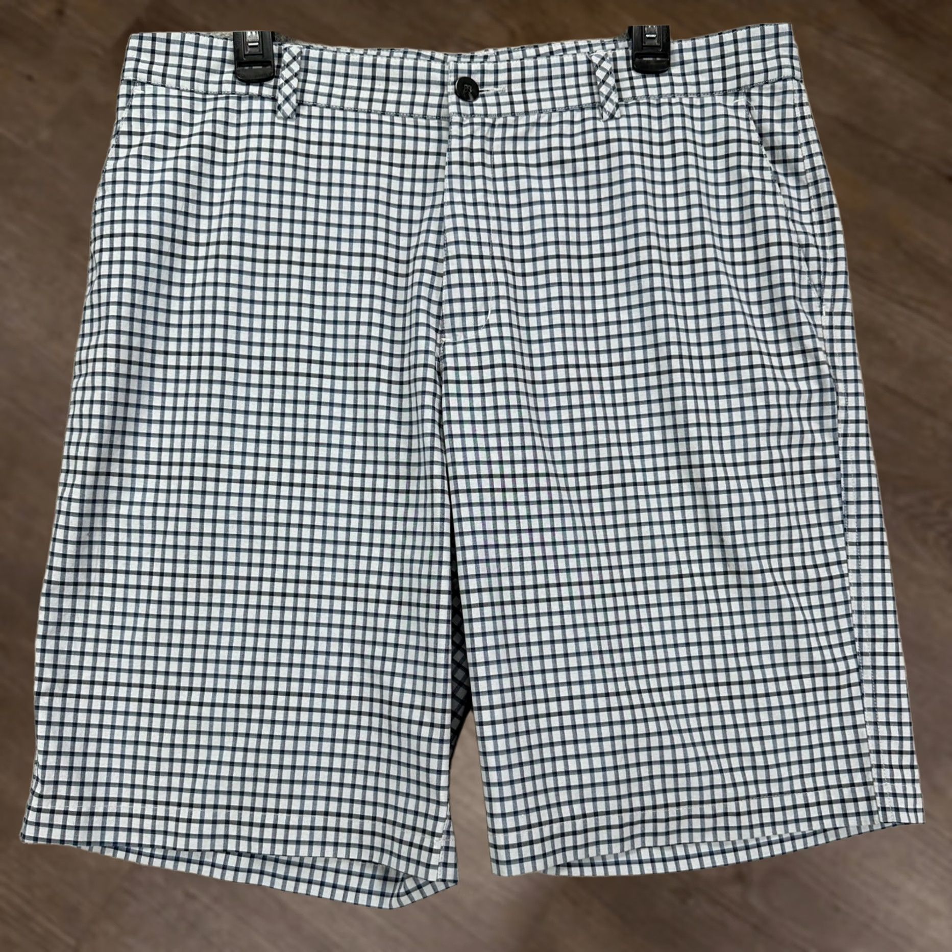 Adidas adidas Shorts Mens 36 Blue Golf Plaid Flat Front Pockets Chino Outdoor Casual Size US 36 / EU 52 - 1 Thumbnail