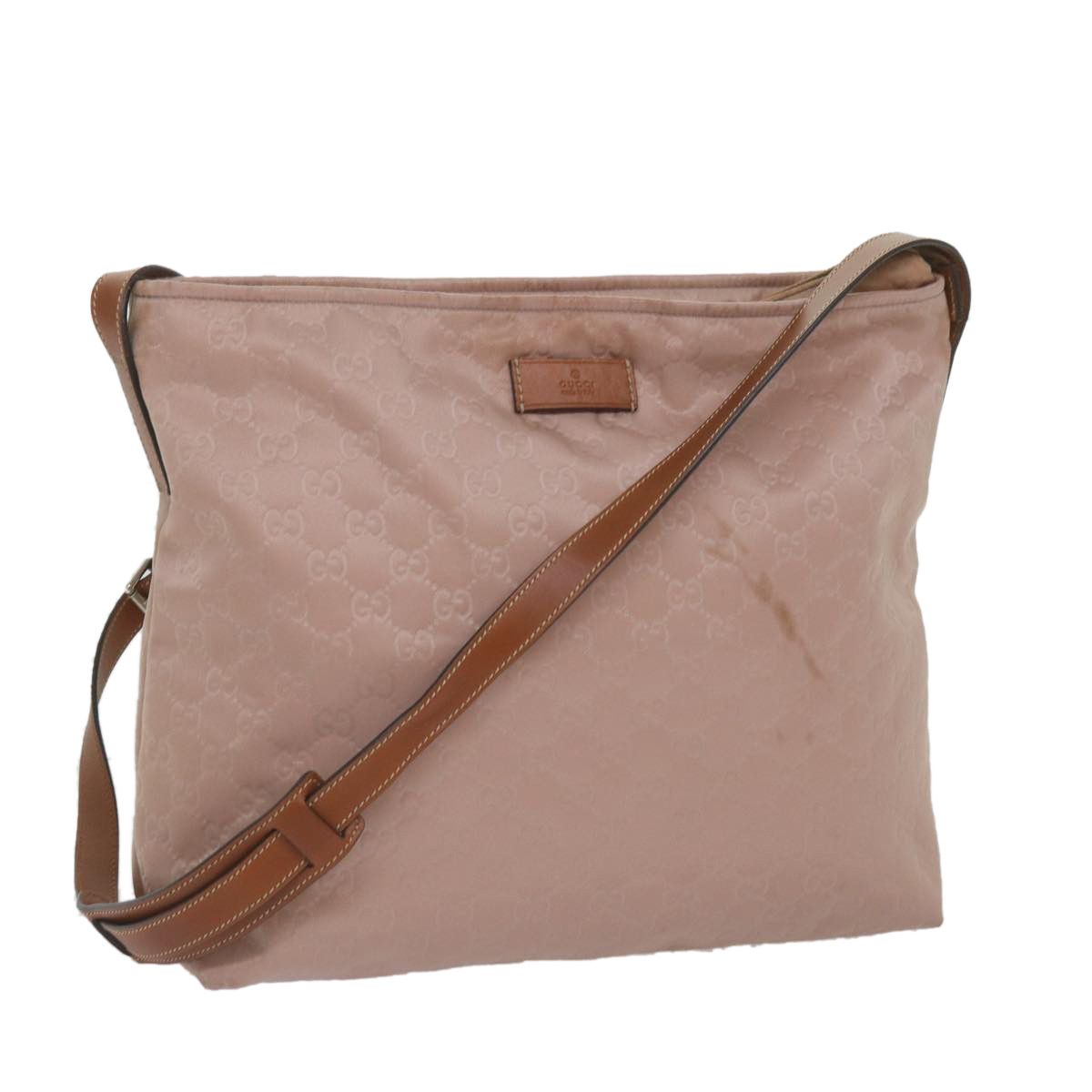 Gg Nylon Pink Synthetic Shoulder Bag (Pre-Owned)