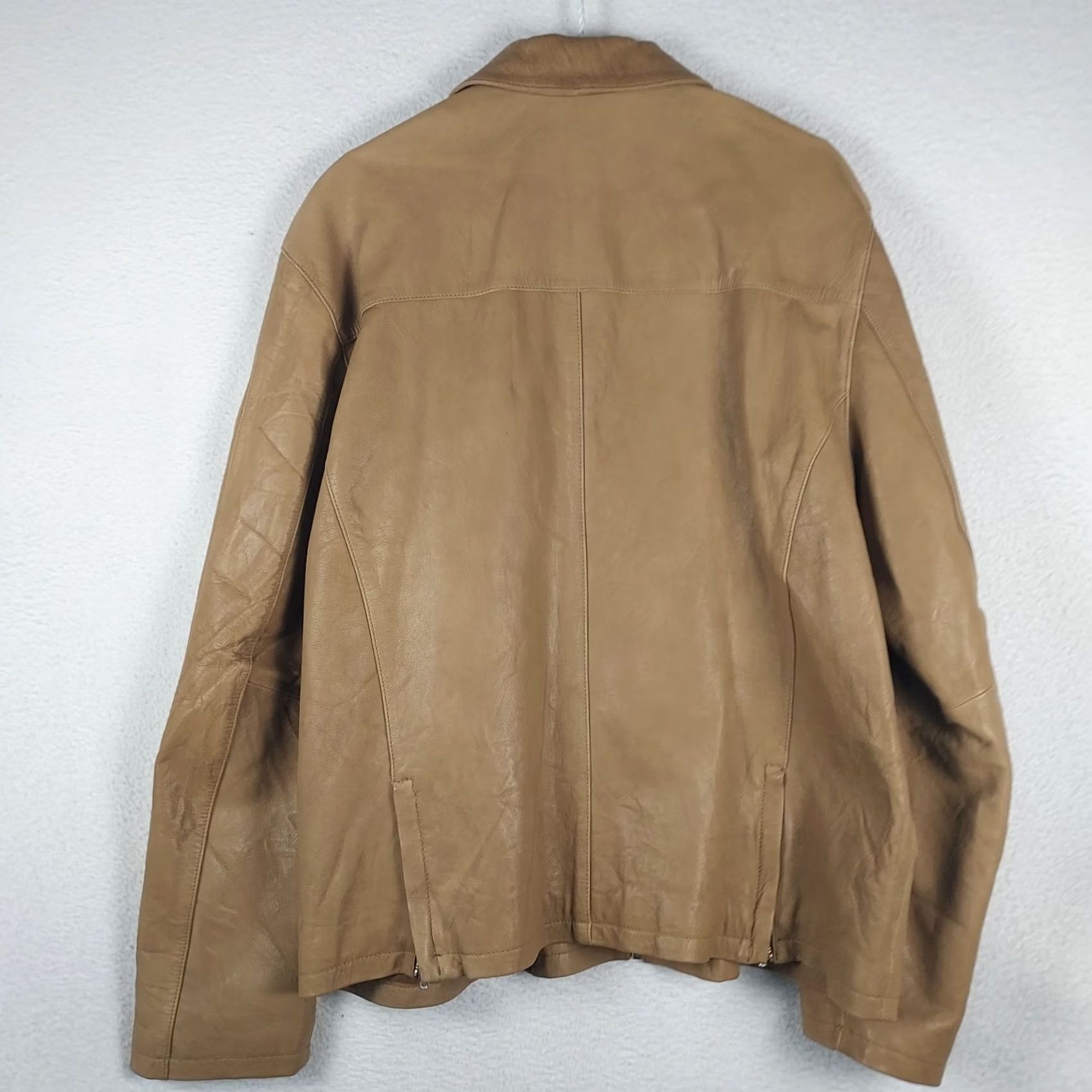 Vintage M & M Wilsons M Julian Leather Jacket Mens XL Brown Zip Bomber Coat Jacket Regular Fit Classic Style Size US XL / EU 56 / 4 - 2 Thumbnail