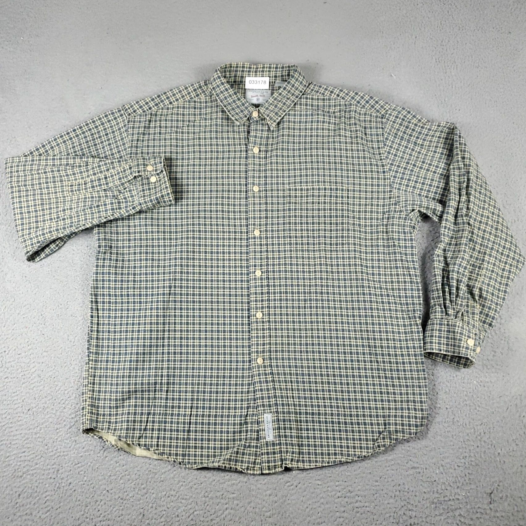 American Eagle Outfitters VINTAGE American Eagle Outfitters Shirt Men XL Blue Plaid Button-Up Long Sleeve Size US XL / EU 56 / 4 - 2 Thumbnail