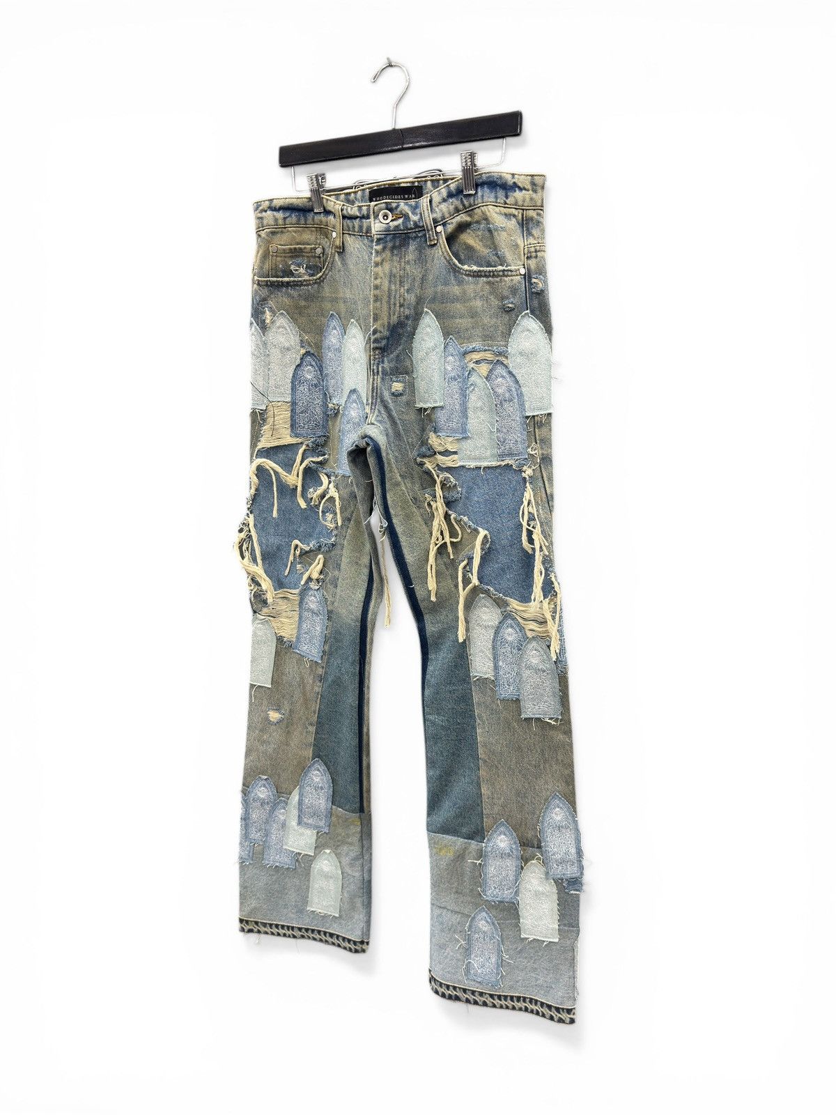 Who Decides War Who Decides War Blue Window Distressed Jeans Size US 32 / EU 48 - 3 Thumbnail