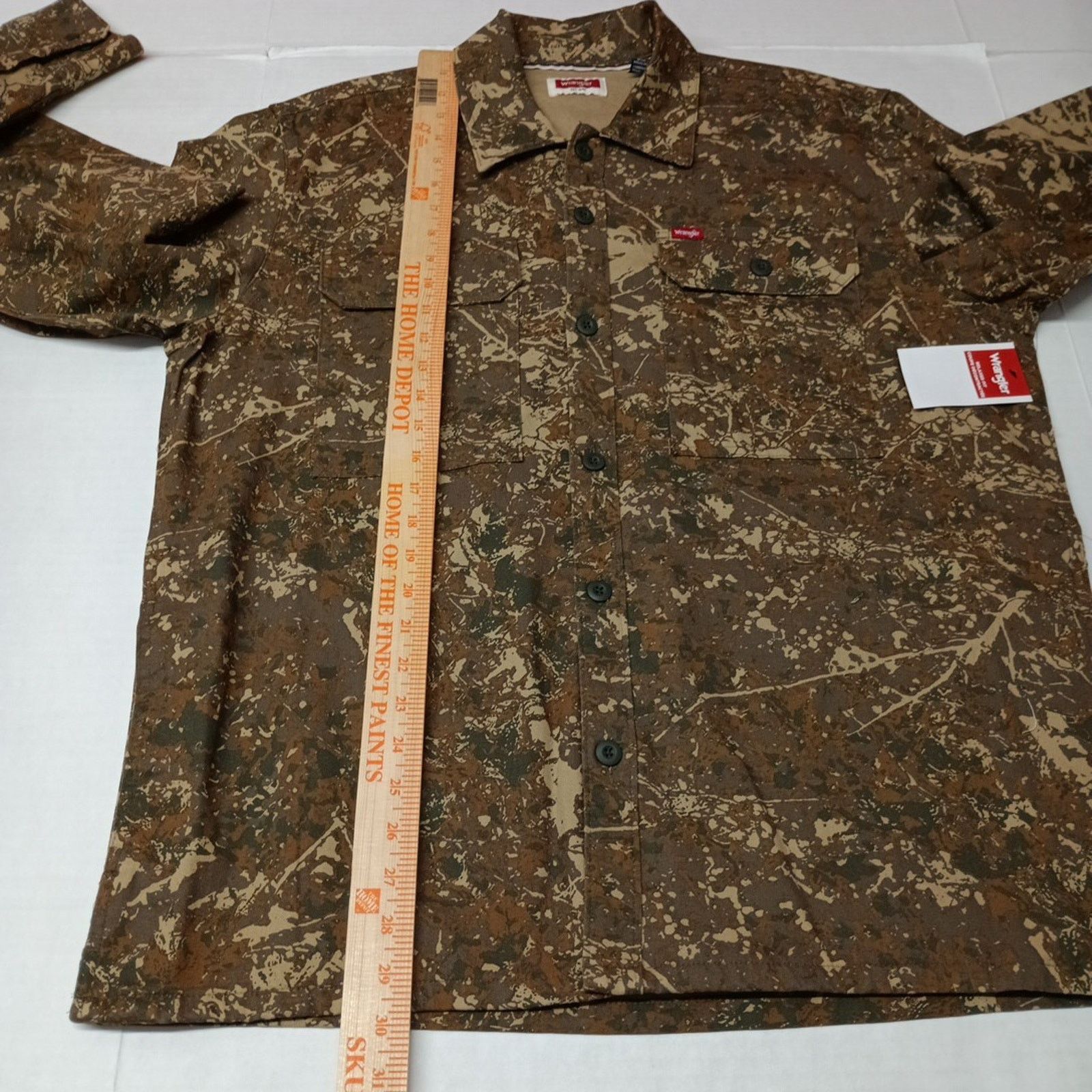 Wrangler Wrangler Camouflage Jacket Overshirt Shacket Size L Brown Size US L / EU 52-54 / 3 - 7 Thumbnail
