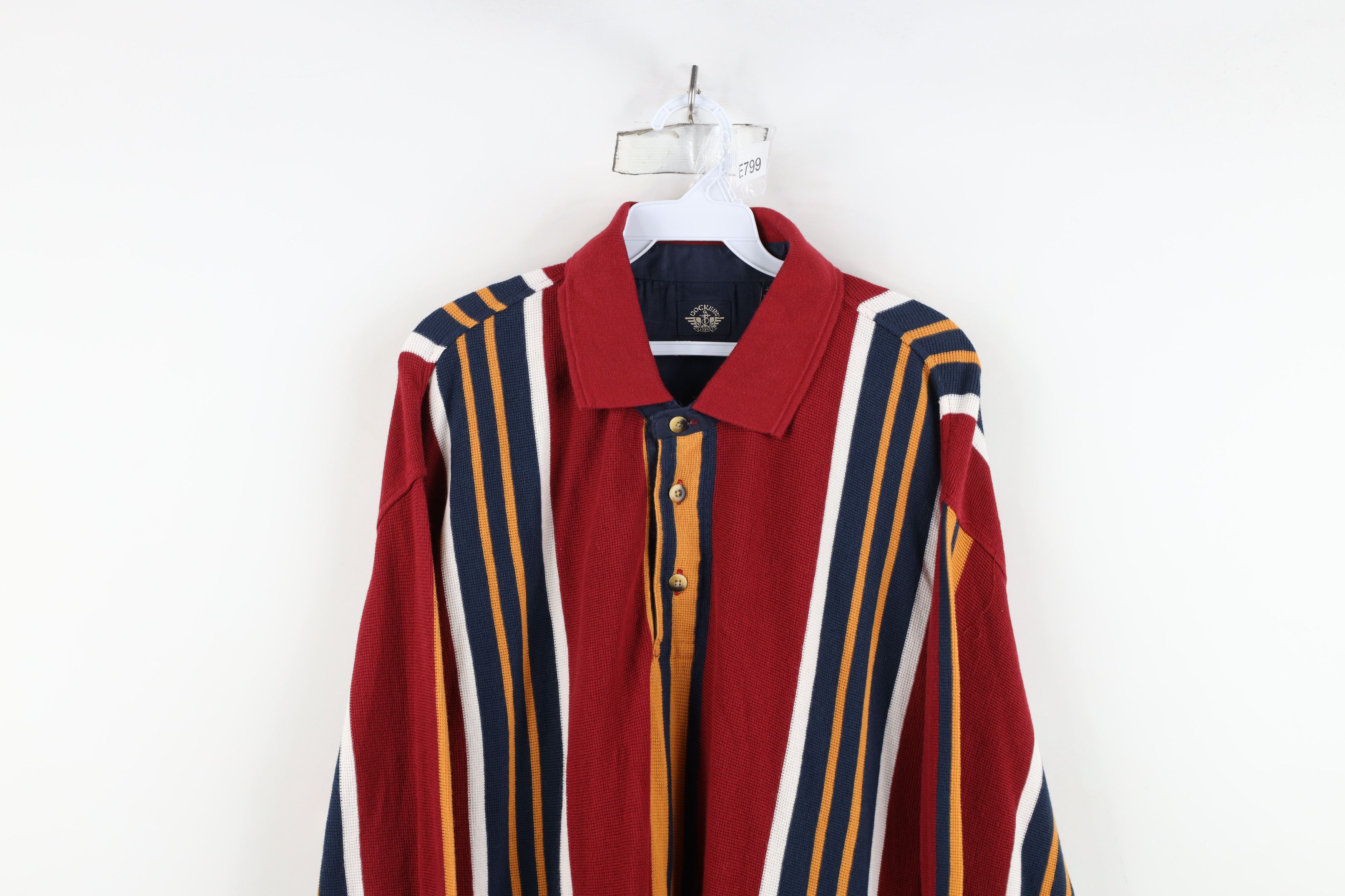 Vintage Vintage 90s Streetwear Oversized Baggy Long Sleeve Polo Size US L / EU 52-54 / 3 - 2 Thumbnail