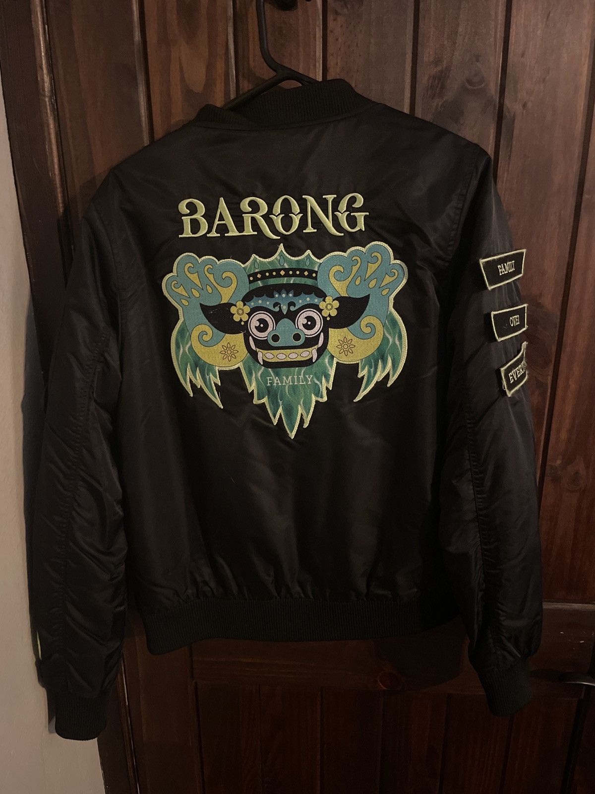 Daily Paper Barong family bomber (black/green) | Grailed