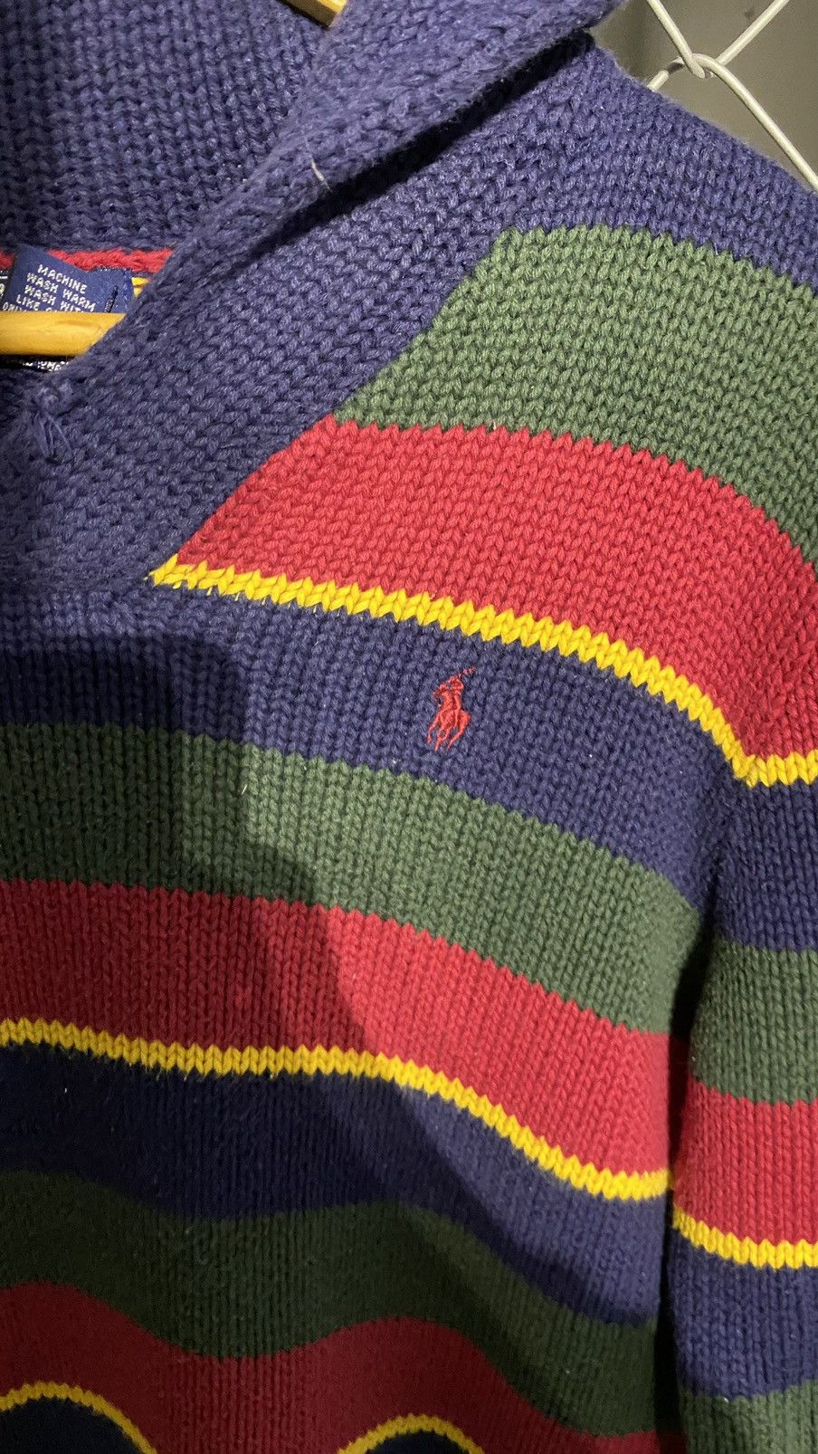 Polo Ralph Lauren POLO RALPH LAUREN HALF BUTTON KNITWEAR STRIPED MULTICOLOUR Size US L / EU 52-54 / 3 - 3 Thumbnail