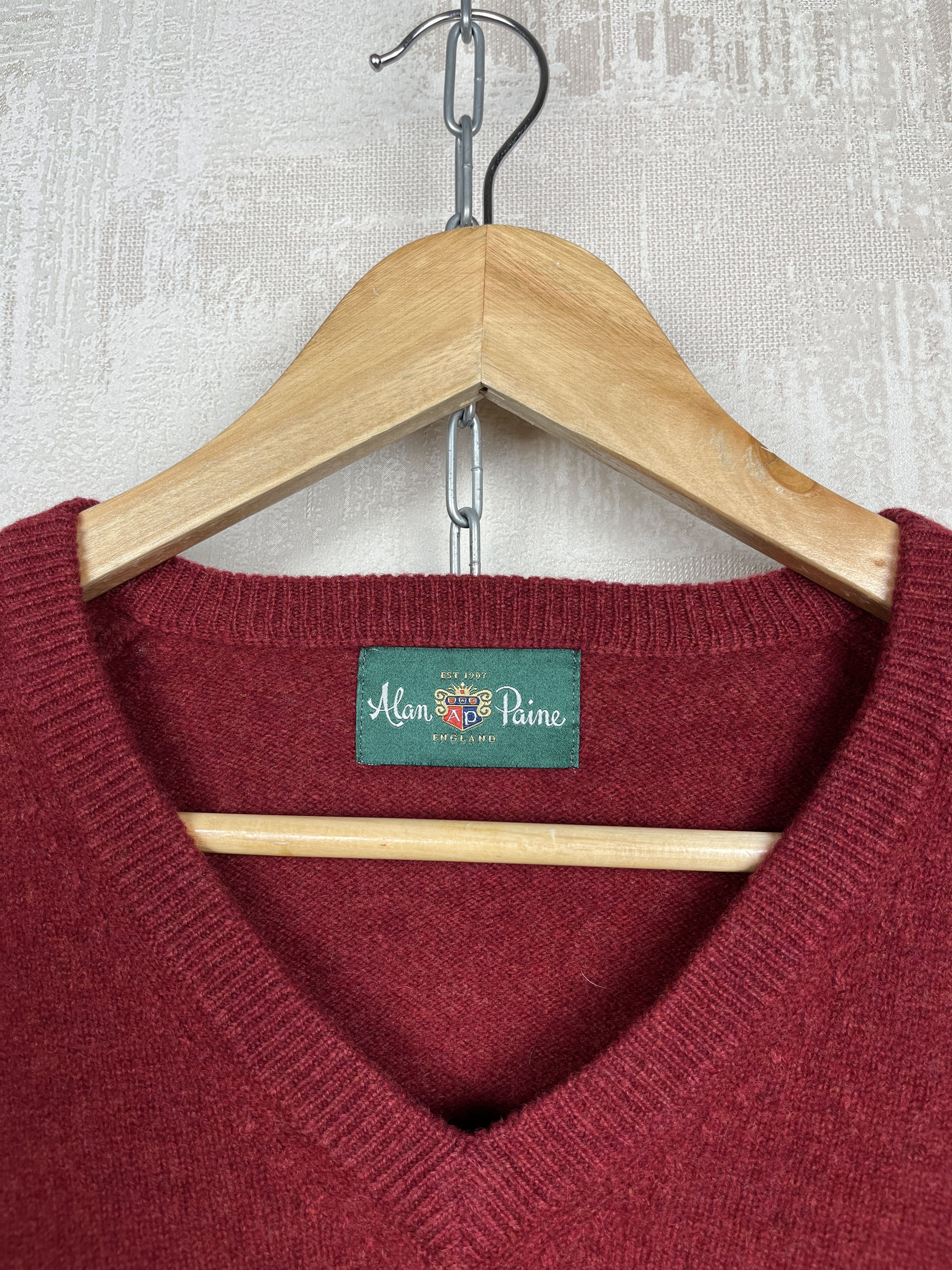 Alan Paine Alan Paine V-Neck Wool Sweater Size UK 50" 127 cm EU 58 Size US XL / EU 56 / 4 - 4 Thumbnail