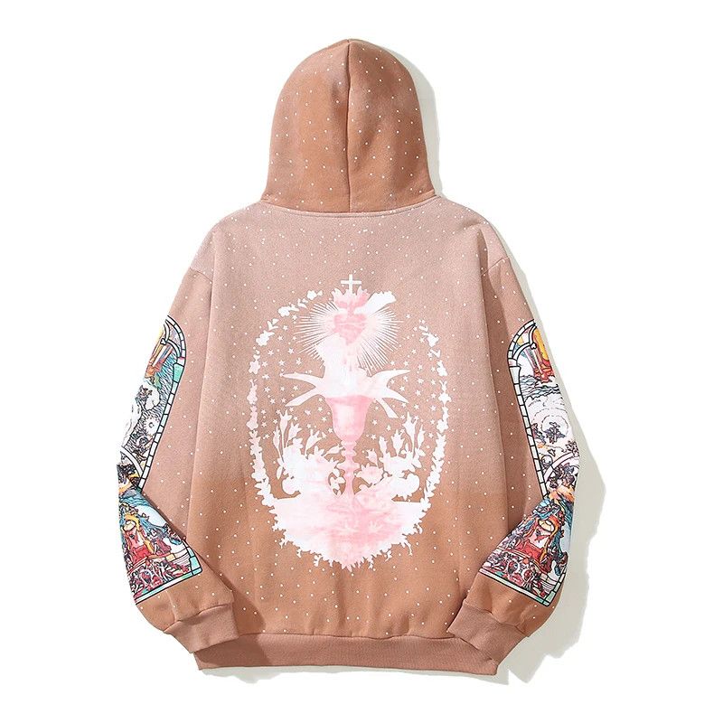 Japanese Brand Retro Distressed Graffiti Dyed Print Plush Flannel Hoodies Size US M / EU 48-50 / 2 - 2 Thumbnail
