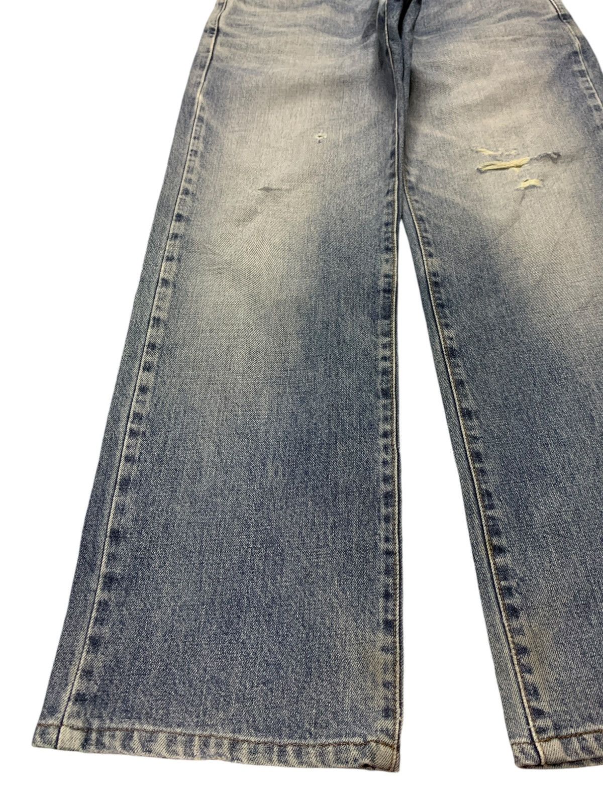 Edwin × Japanese Brand SALES🔥Vintage Edwin Faded Blue Wash Distress Baggy Jeans Size US 29 - 6 Thumbnail
