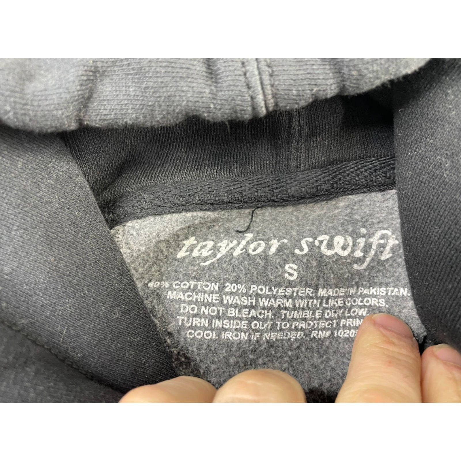 Vintage Taylor Swift Hoodie Sweatshirt I Would Die For You In Secret 2020 Folklore Album Women S Black Cotton Blend Activewear Hoodie S Size S / US 4 / IT 40 - 3 Thumbnail