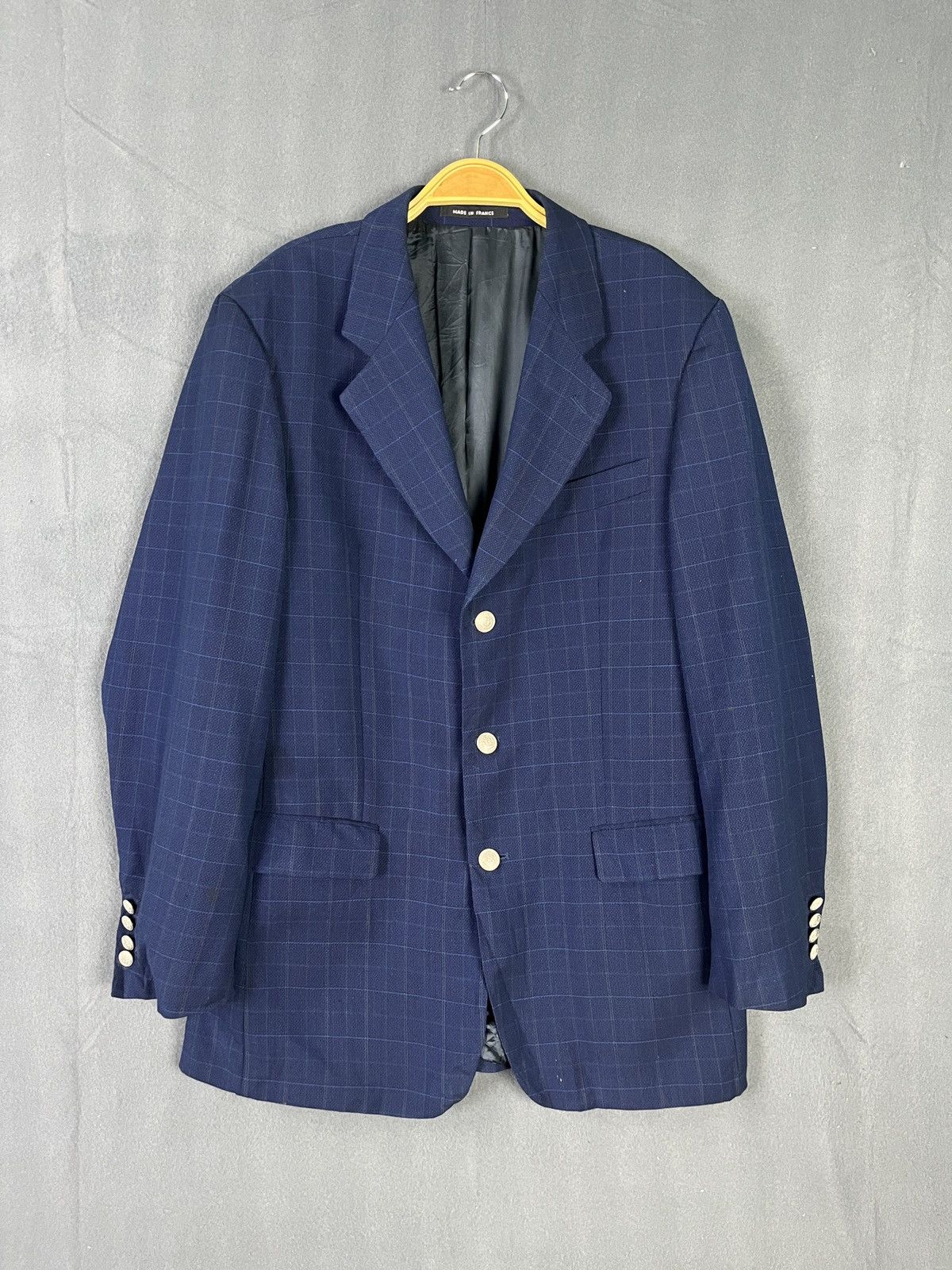Vintage Accent Glen Plaid Blazer Made in France Size 42R - 1 Thumbnail
