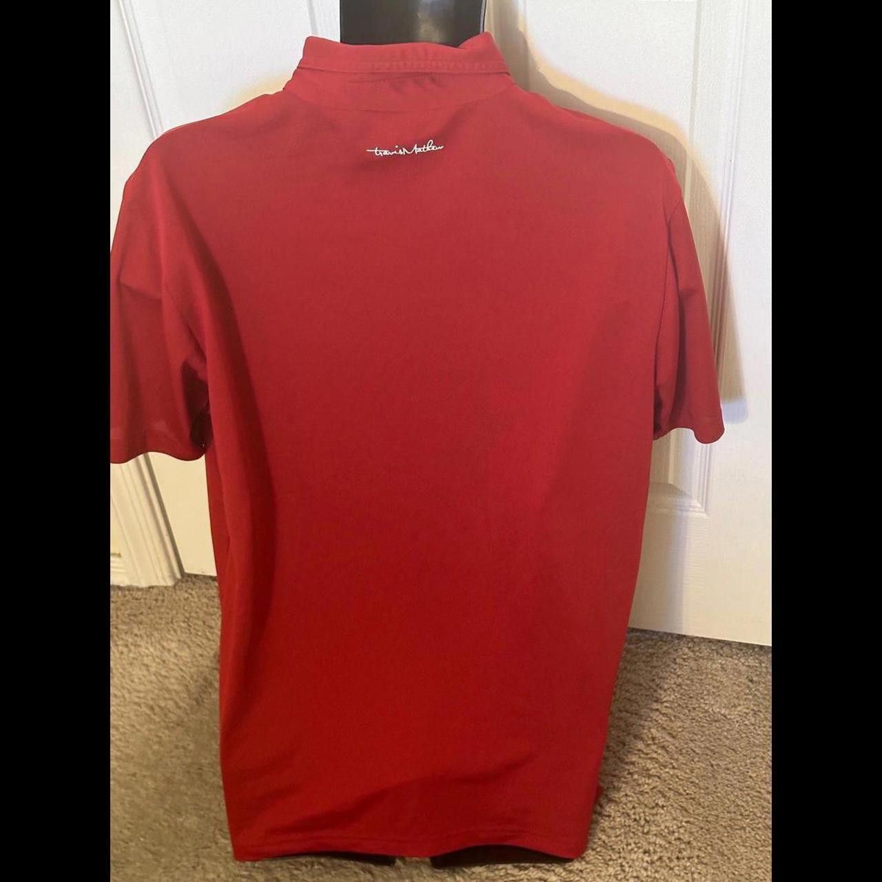 Designer Travis Mathew Red Striped Polo Size US L / EU 52-54 / 3 - 4 Thumbnail
