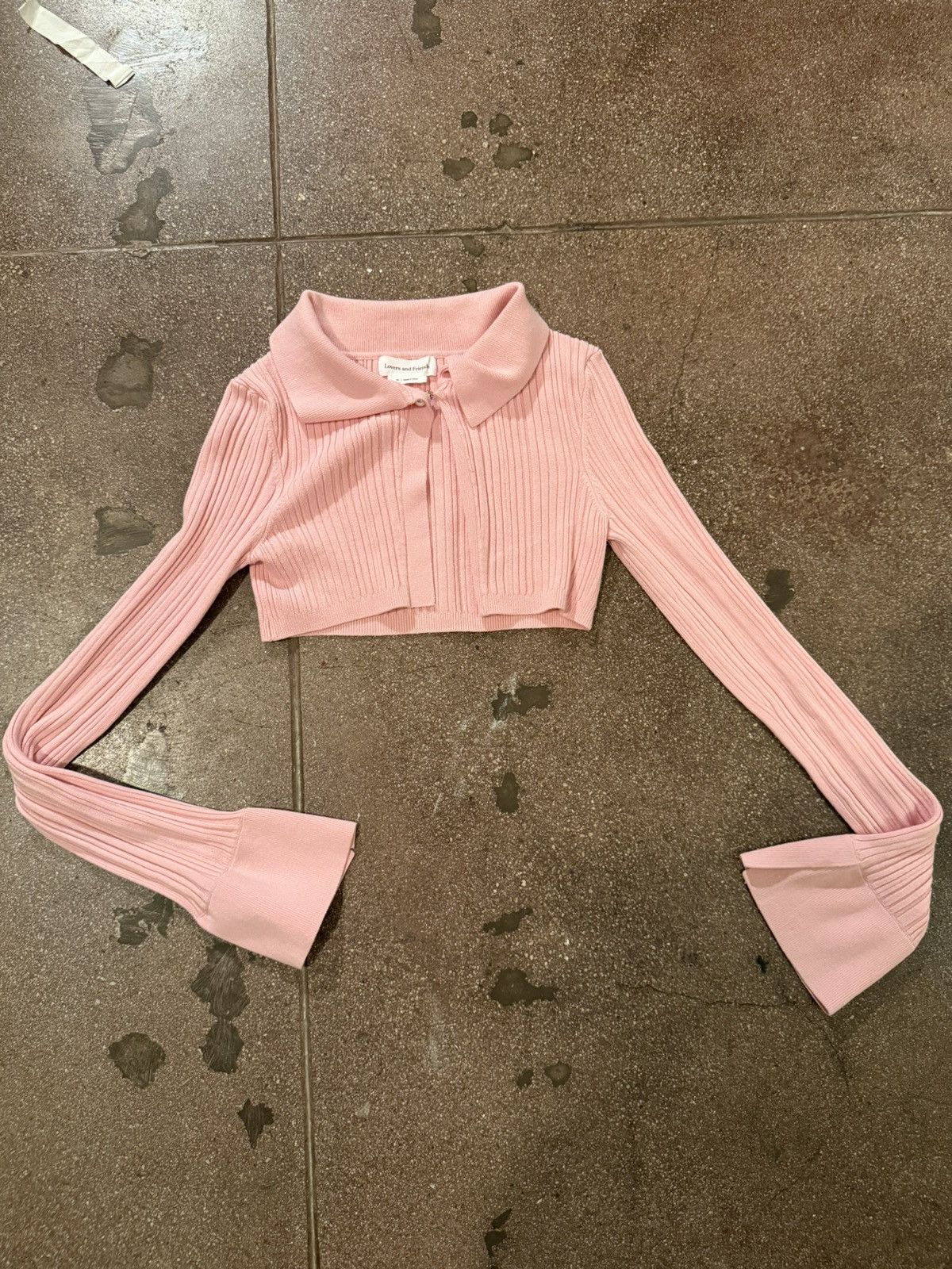 Lovers and Friends Lovers + Friends Gladis Cropped Pink Cardigan Size XS / US 0-2 / IT 36-38 - 2 Thumbnail