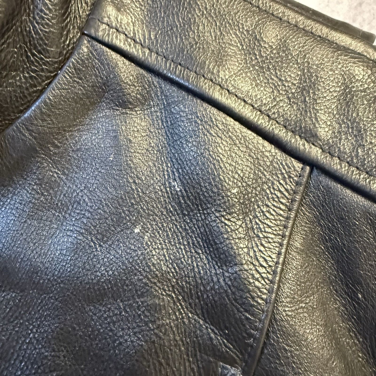 Victory Sportswear Victory Motorcycle Leather Jacket Adult Medium 19.5x23 Black Size US M / EU 48-50 / 2 - 5 Thumbnail