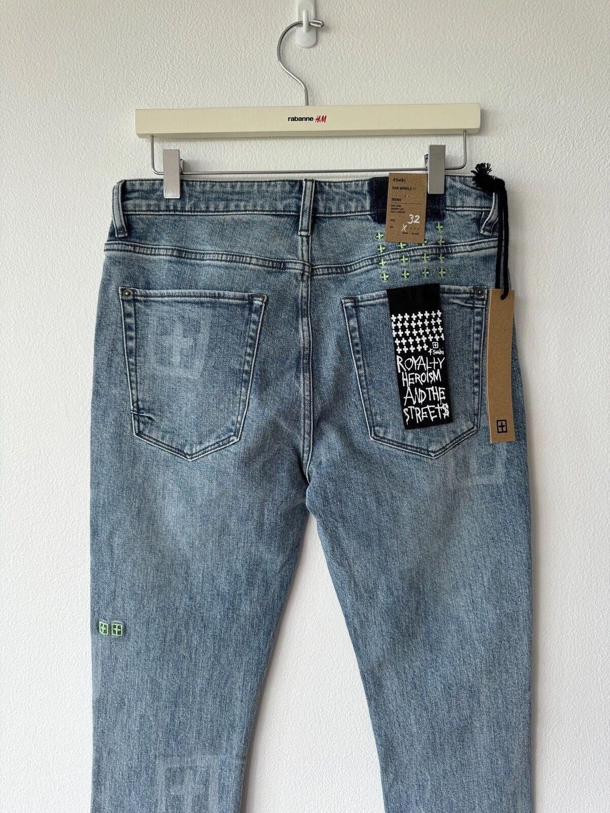 Ksubi Ksubi mens denim jean van winkle 32 blue buzzed dollar box Size US 32 / EU 48 - 6 Thumbnail