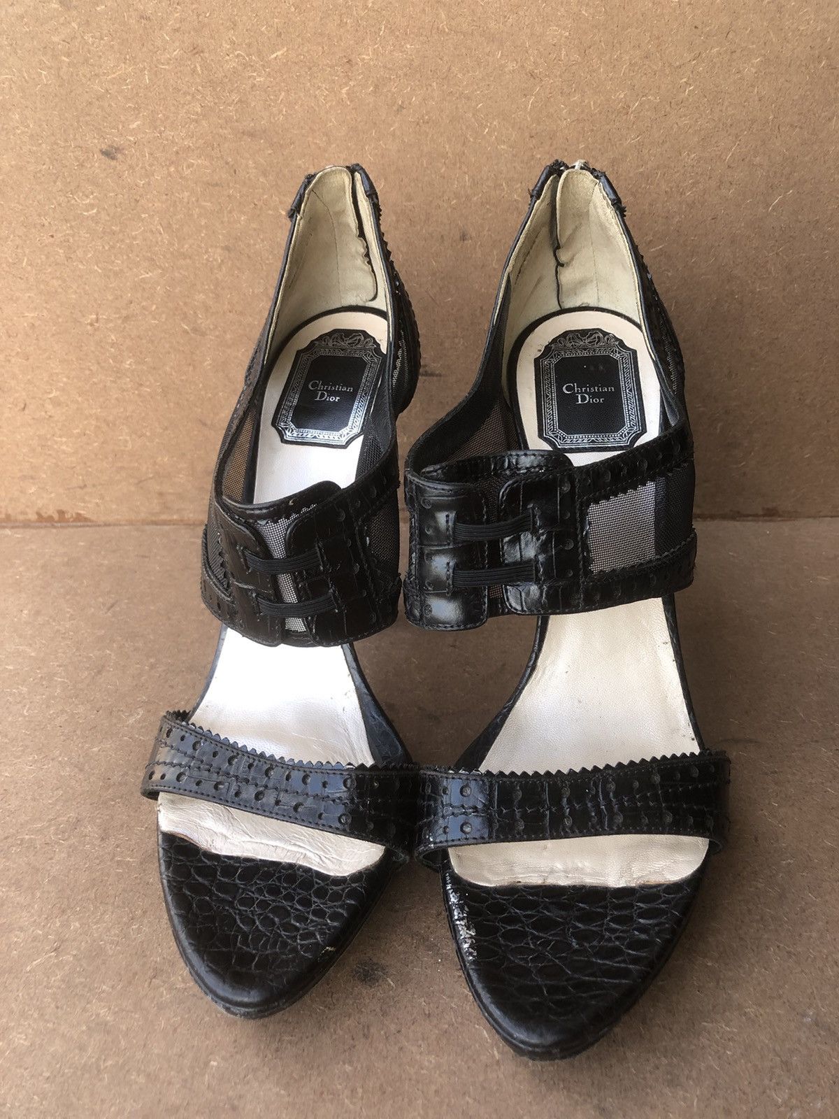 Christian Dior Monsieur Christian Dior Black Calfskin Leather Women’s Heels Size 40 Size US 10 / IT 40 - 2 Thumbnail