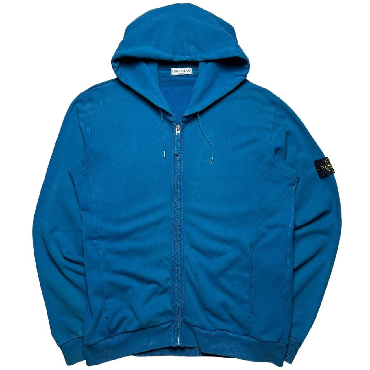 image of Vintage Stone Island Hoodie in Blue, Men's (Size Large)