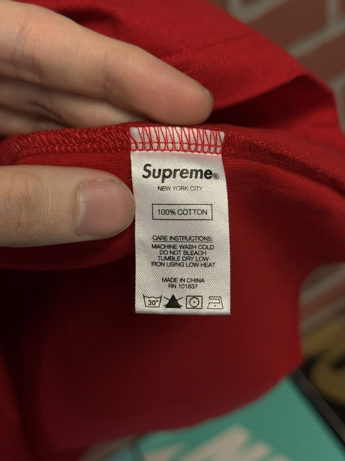 Supreme Supreme Red Short Sleeve Tee Shirt Size Large (NEW) Size US L / EU 52-54 / 3 - 8 Thumbnail