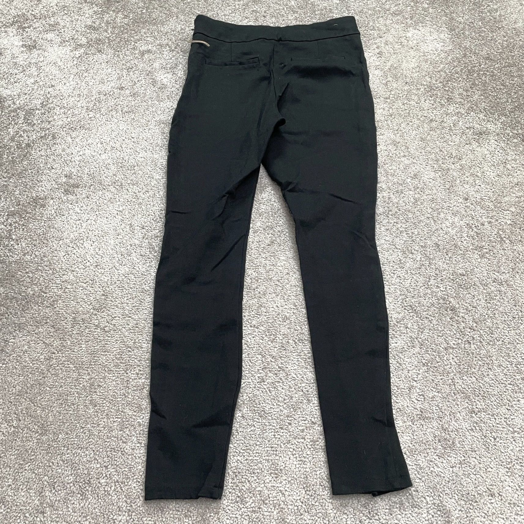 Vintage A New Day Jegging Pants Womens Medium Black High Rise 28x28 Side Zip Slim Skinny Light Stretch Faced By Breathable Comfort Size 32" / US 10 / IT 46 - 2 Thumbnail