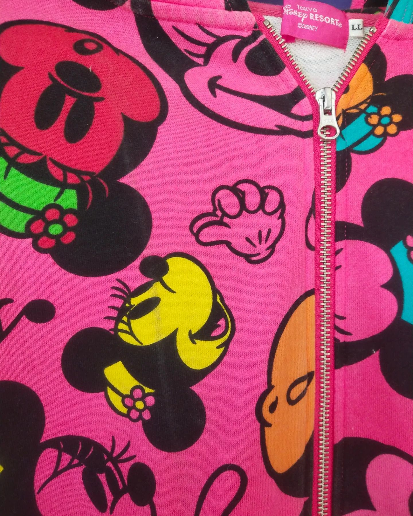 Disney Disney Minnie Mouse Pink AOP Resort Tokyo Cartoon Hoodie Size L / US 10 / IT 46 - 2 Thumbnail