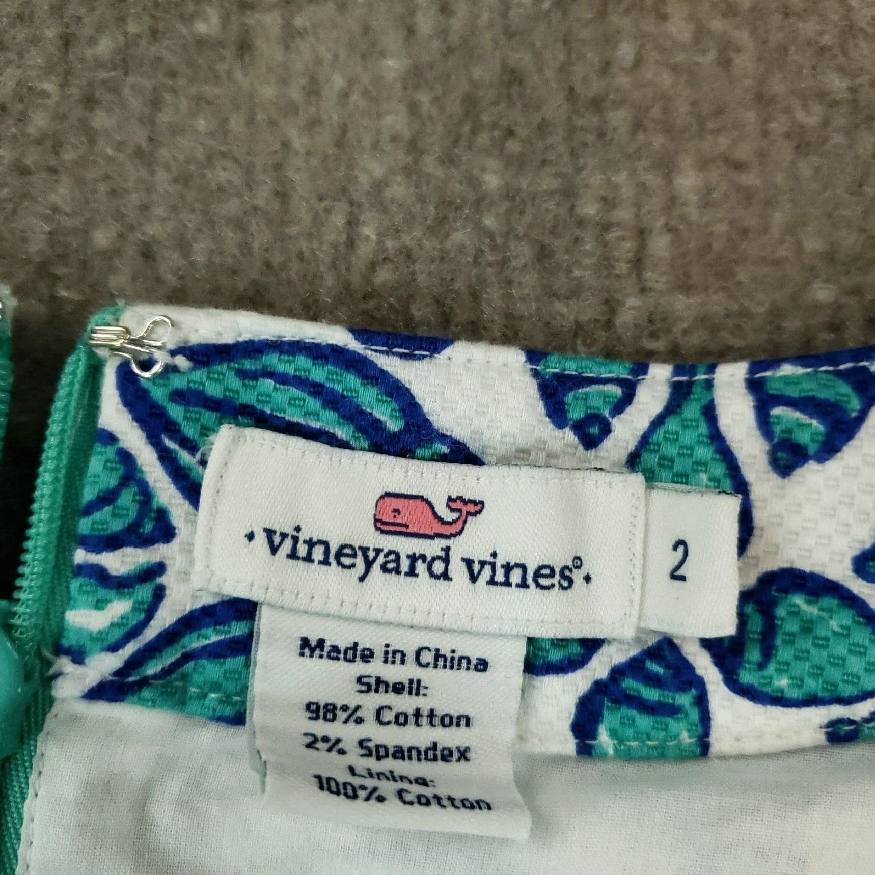 Vineyard Vines VINEYARD VINES Shift Dress Womens Size 2 Green Stretch Casual Knee Length Size XS / US 0-2 / IT 36-38 - 5 Thumbnail