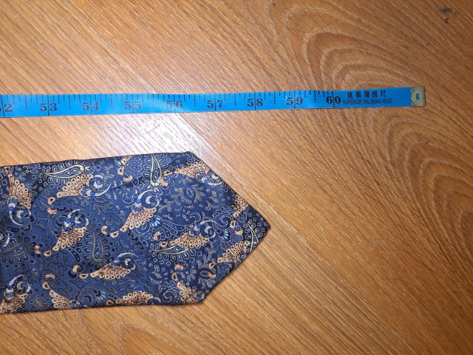 Robert Talbott Robert Talbott Best of Class Tie Mens Paisley Blue Gold Silk Size ONE SIZE - 7 Thumbnail