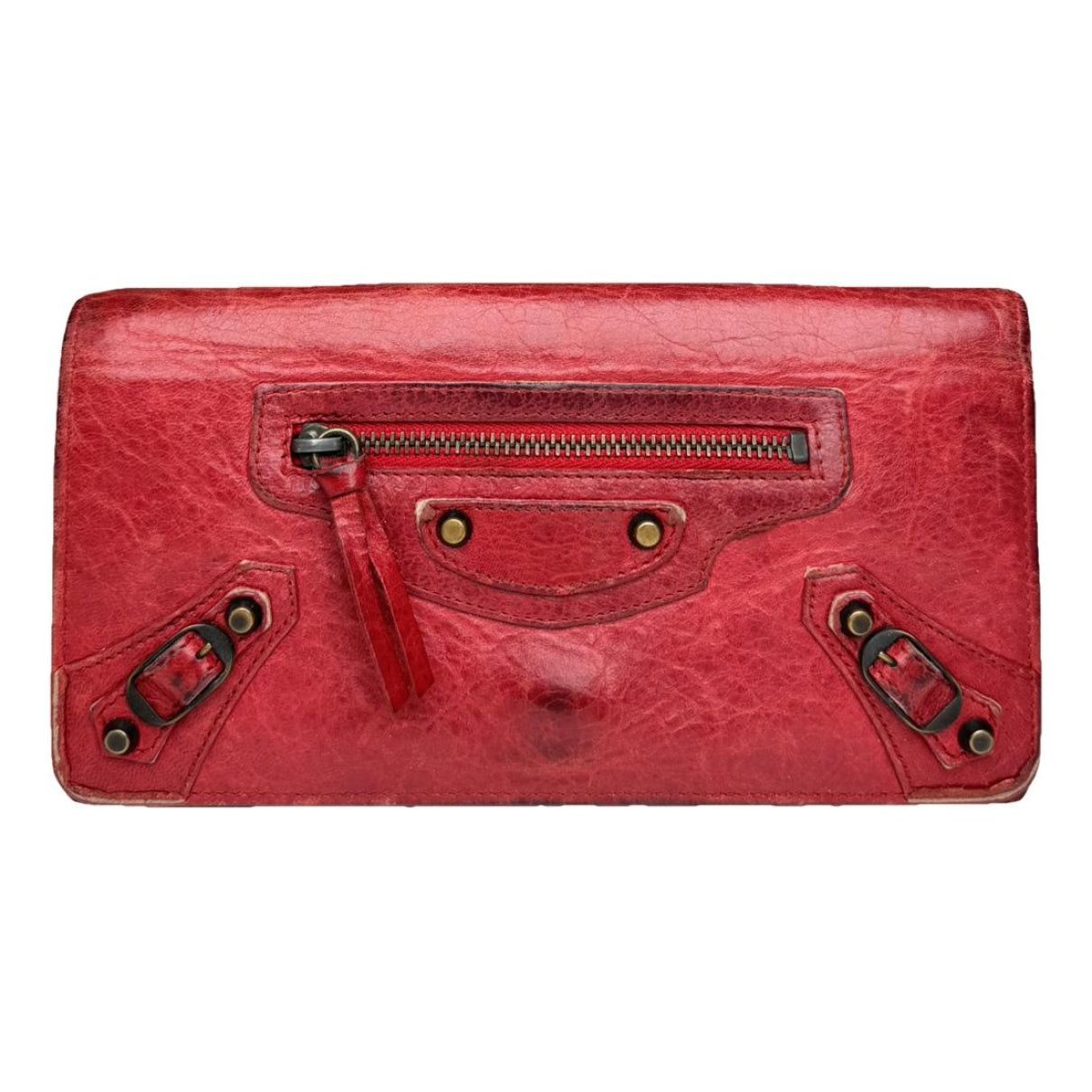 Balenciaga Red Leather Wallet Size ONE SIZE - 1 Thumbnail