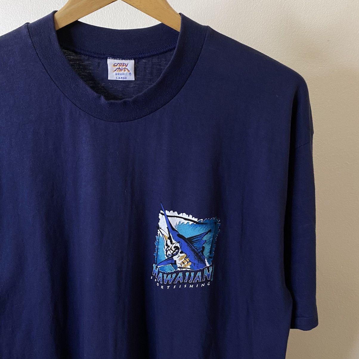 Vintage 1990s Crazy Shirt Hawaiian Sport Fishing T Shirt Size US L / EU 52-54 / 3 - 6 Thumbnail