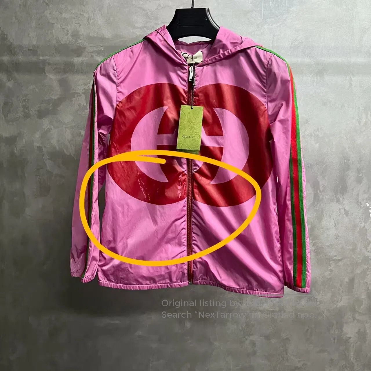 Gucci Guicci size 12Y Pink logo-printed zipper long-sleeved hoode Size L / US 10 / IT 46 - 1 Thumbnail