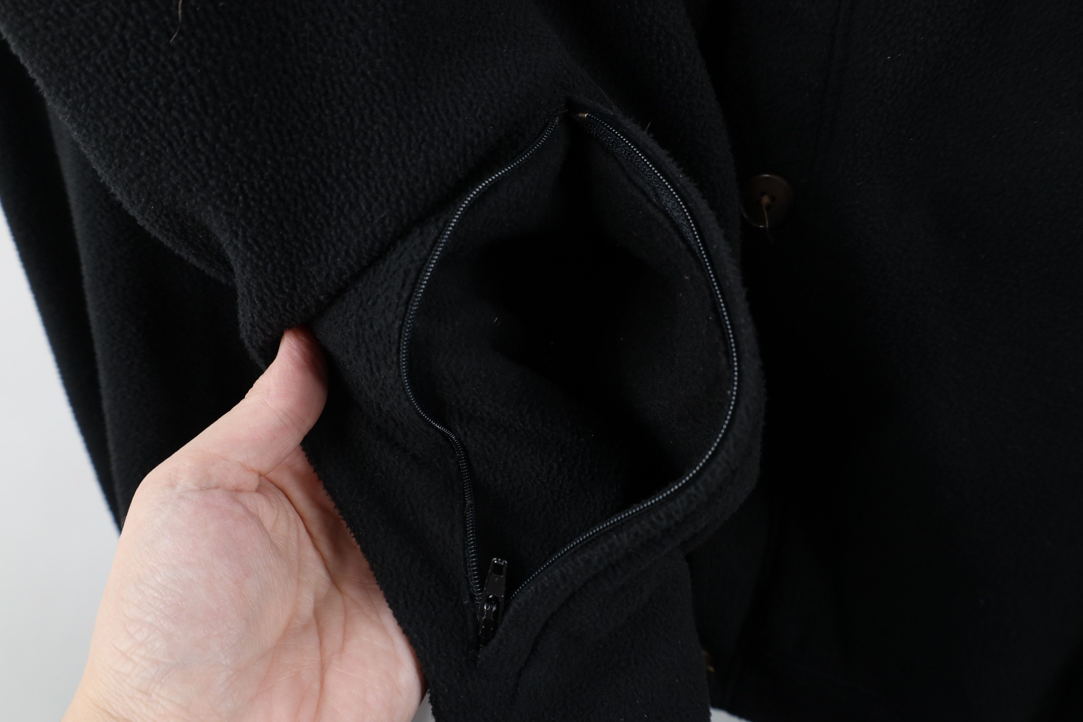 Vintage Vintage 90s Streetwear Fleece Button Cardigan Sweater Black Size US XL / EU 56 / 4 - 6 Thumbnail