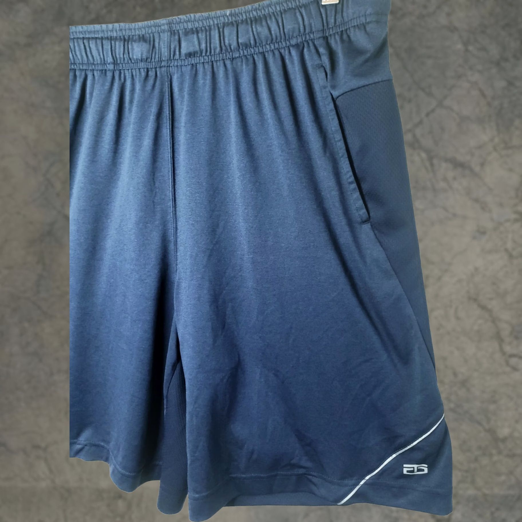Tapout TAPOUT WWE 9" Stretch Training Shorts Mens L Solid Navy Blue Pockets Drawstring Size US 34 / EU 50 - 1 Thumbnail
