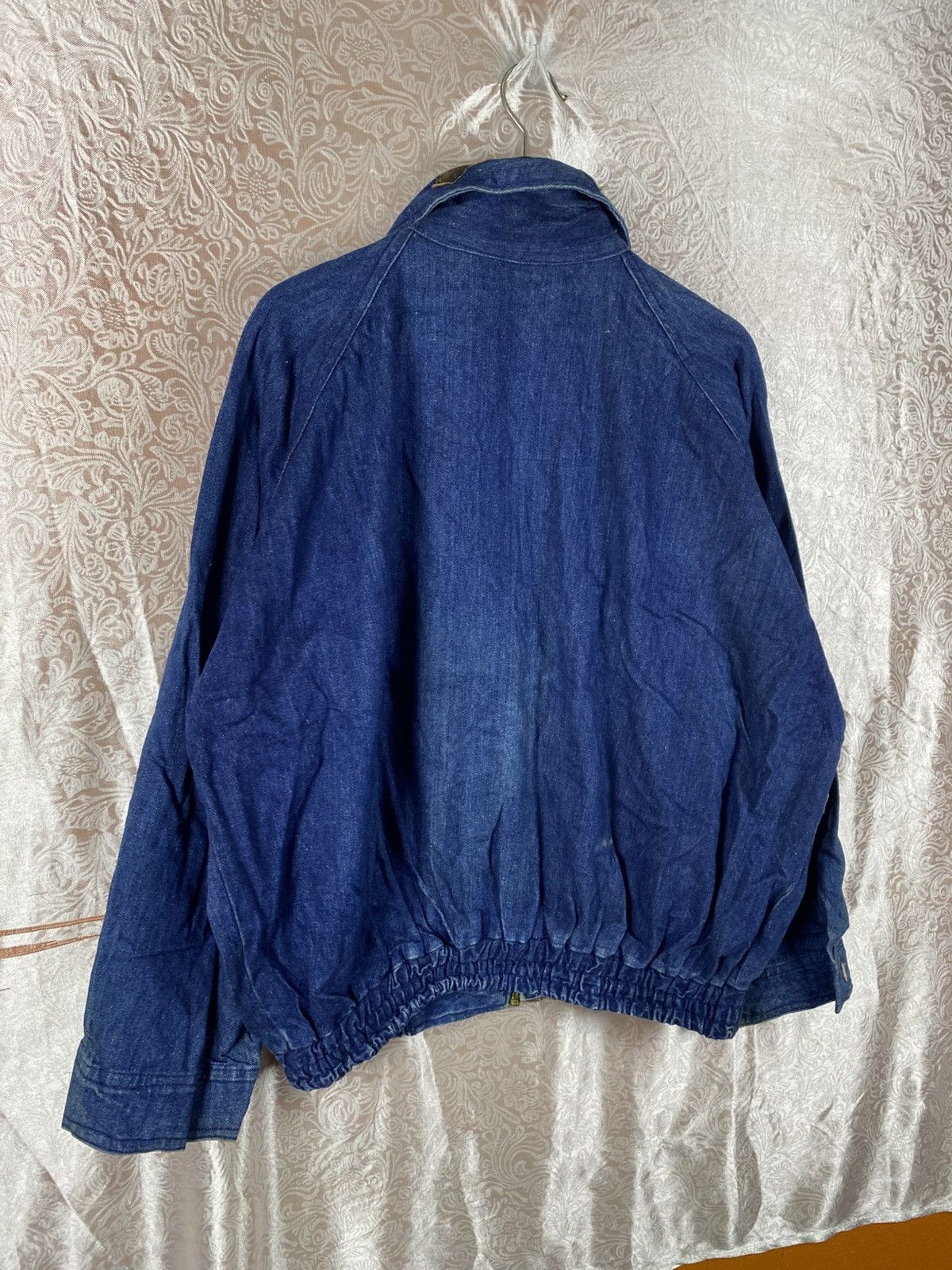 Vintage Vintage MEGA BALI Denim Batik Panel Bomber Jacket Oversized Size US L / EU 52-54 / 3 - 9 Thumbnail